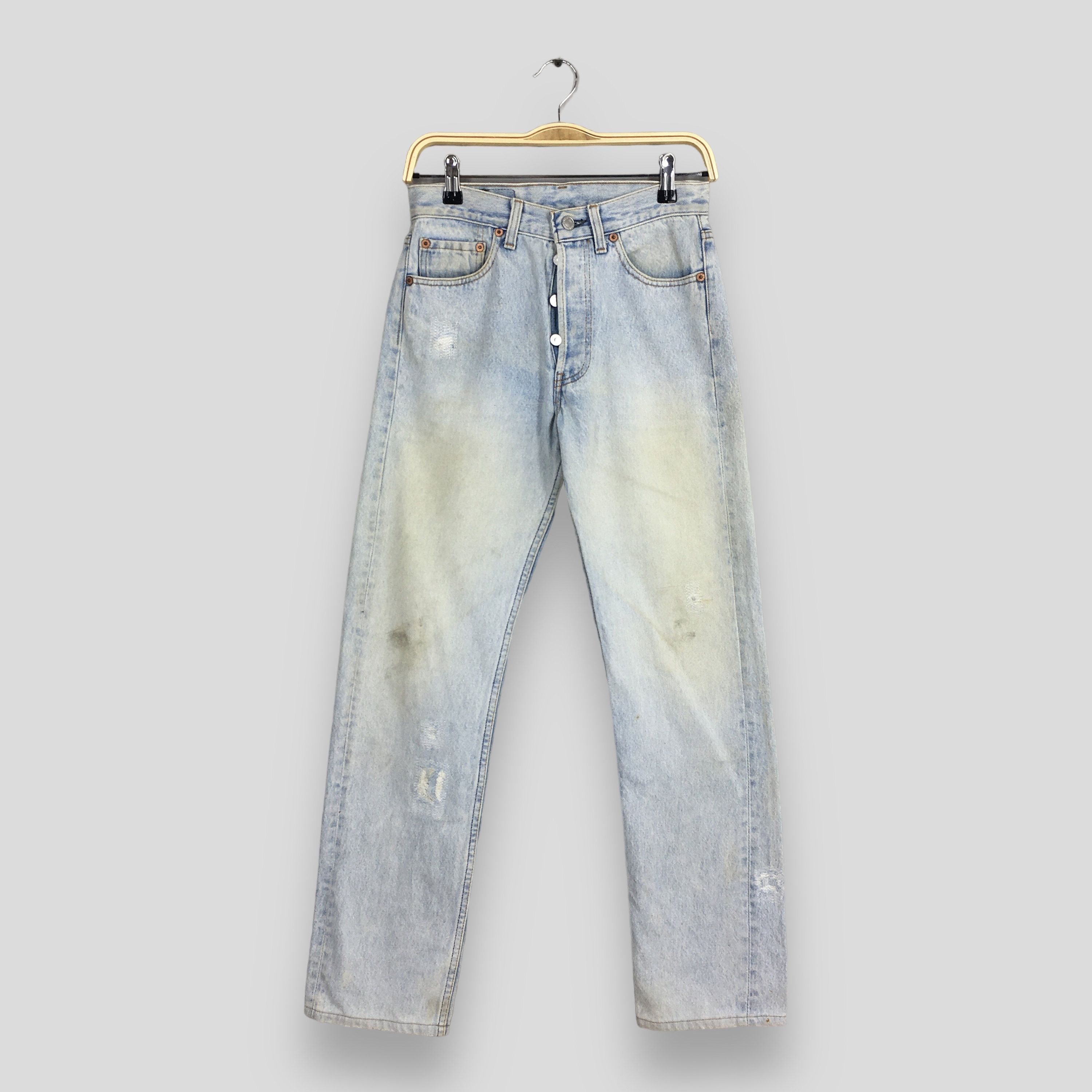 image of Size 26X29.5 Vintage 80's Levi's 501 Faded Blue Jeans, Women's