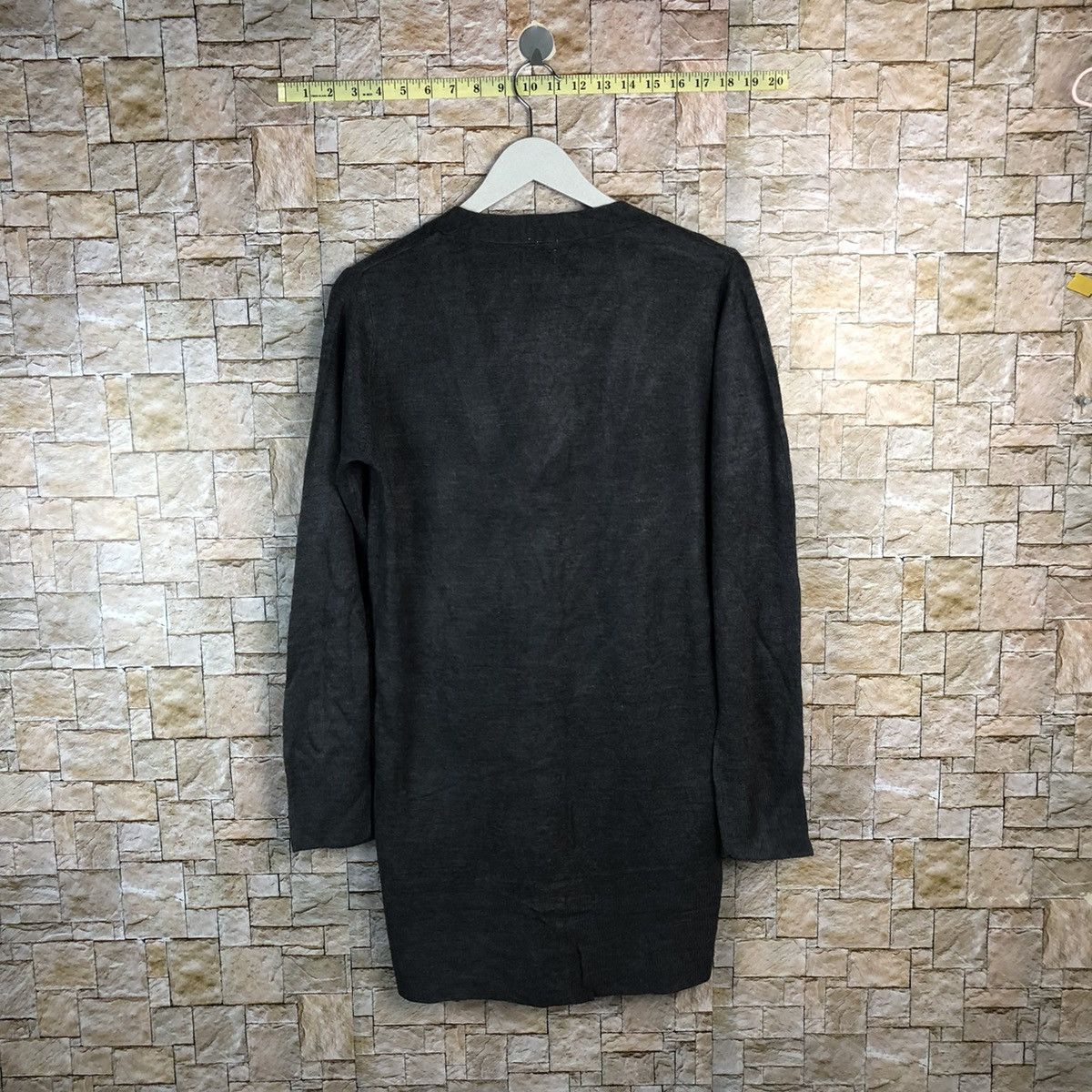 GU × Homespun Knitwear GU black Cardigan Knitwear #A923 Size L / US 10 / IT 46 - 12 Thumbnail