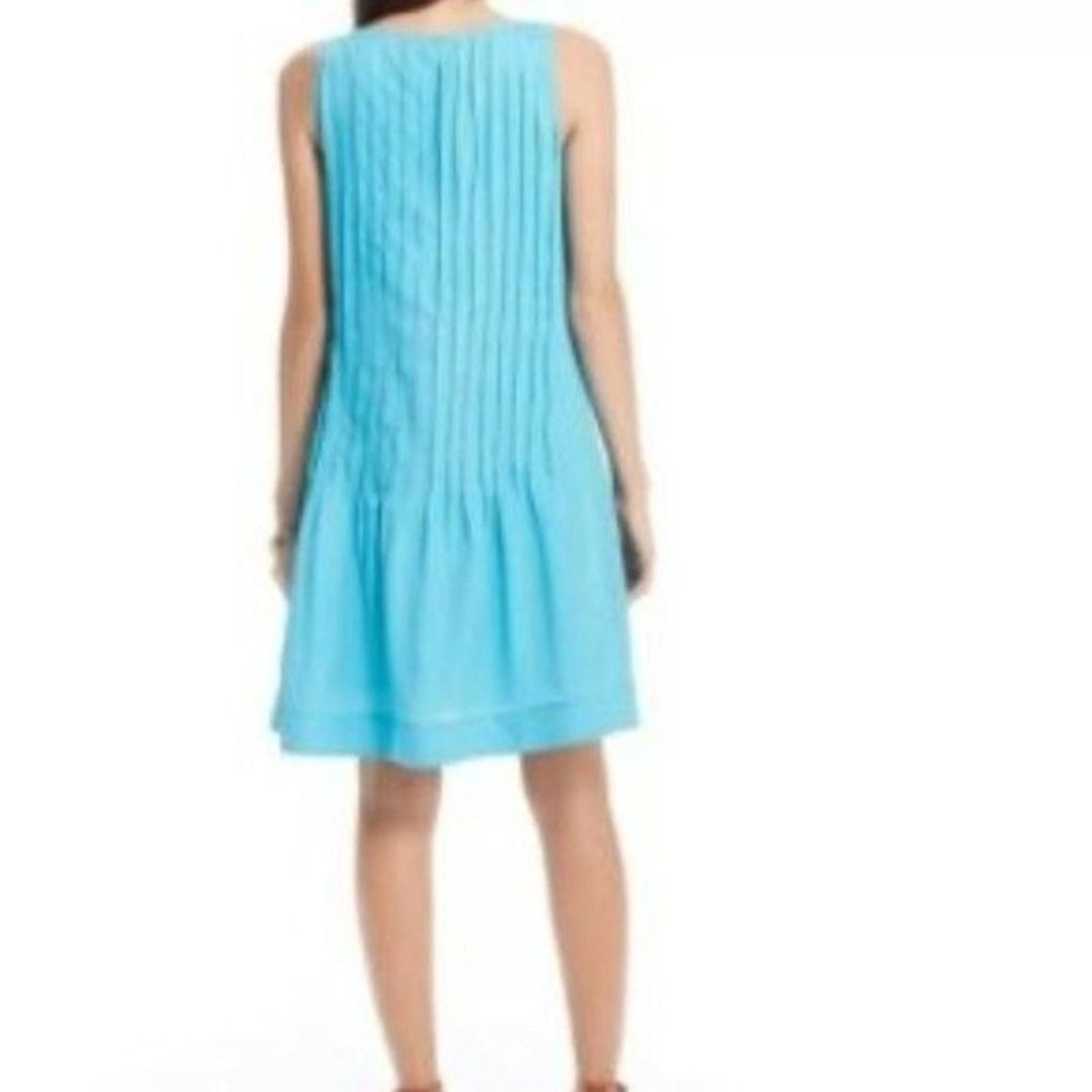 Lauren Ralph Lauren Lauren Ralph Lauren Sleeveless Pleated Dress Turquoise 14 Size XL / US 12-14 / IT 48-50 - 4 Thumbnail