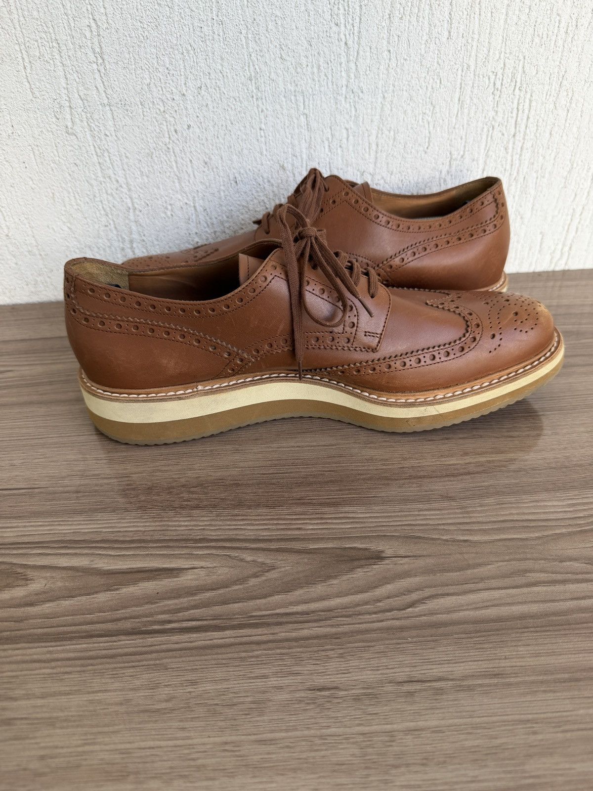 Prada Wingtip brogue derby Size US 10 / EU 43 - 10 Thumbnail