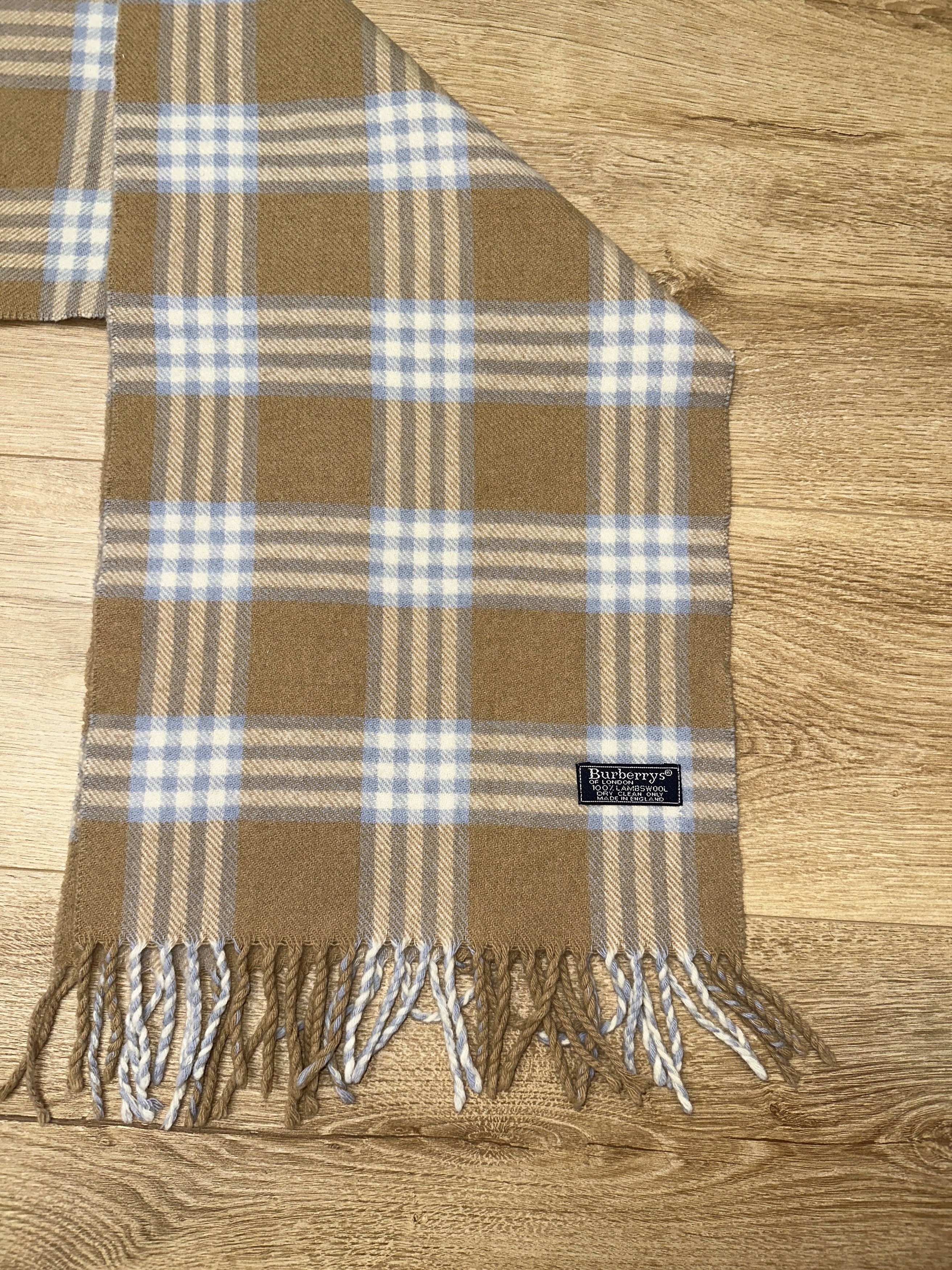 Burberry Burberrys Lambswool Check Vintage Scarf England 150x30cm Size ONE SIZE - 8 Thumbnail