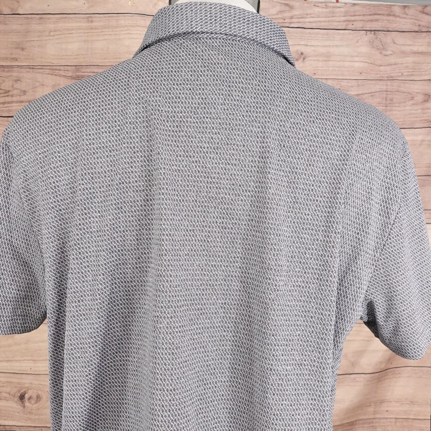 Apt. 9 APT.9 Polo Shirt Mens XL Gray Geometric Print Smart Temp Golf Performance Casual Size US XL / EU 56 / 4 - 5 Thumbnail