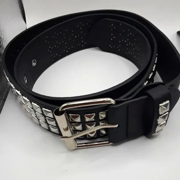 Other Gothic Studded Leather Belt + Studded Bracelet Black-New Size ONE SIZE - 3 Thumbnail