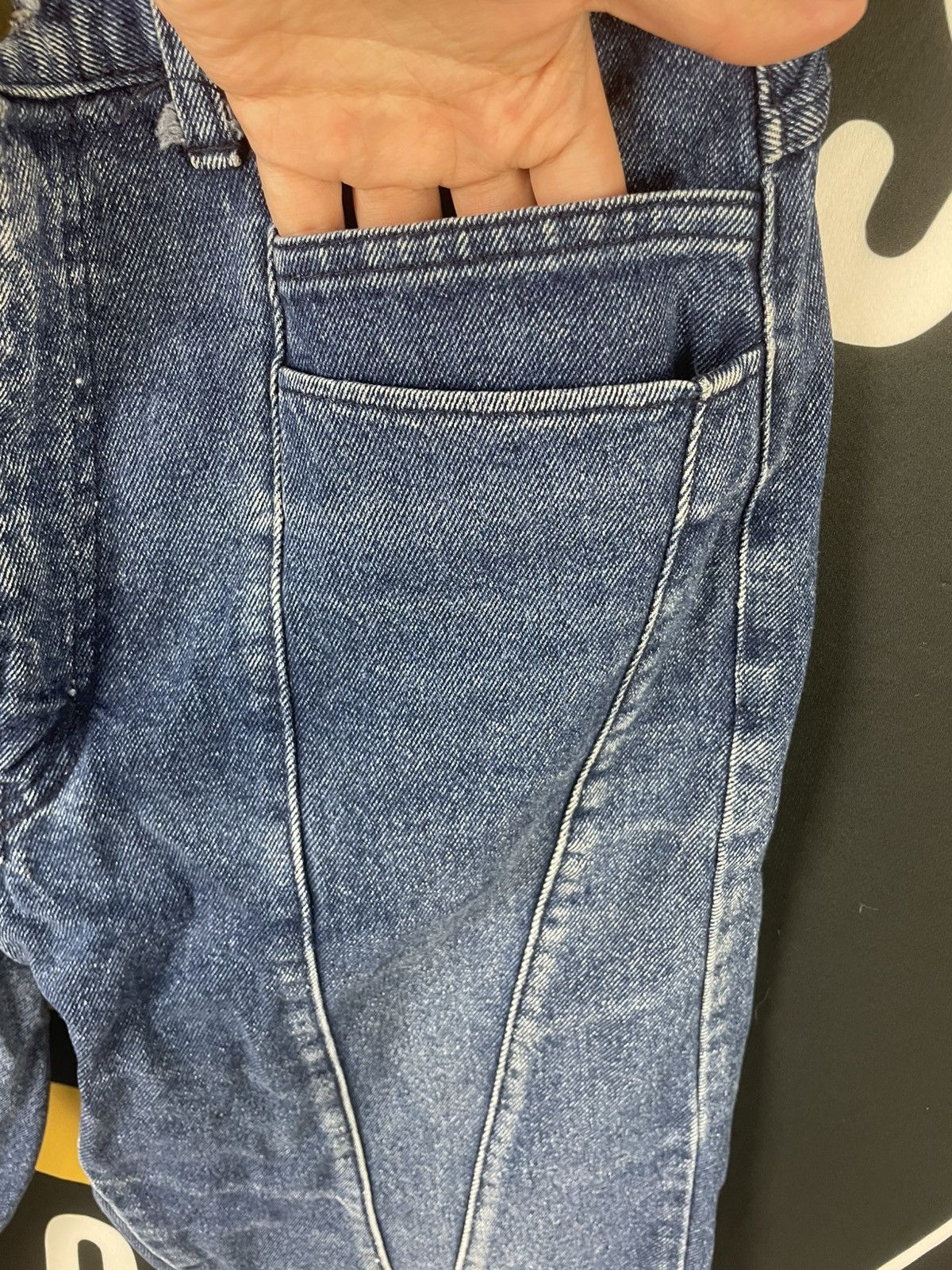 Japanese Brand Ox-River Blue Paneled Jeans Size US 32 / EU 48 - 6 Thumbnail
