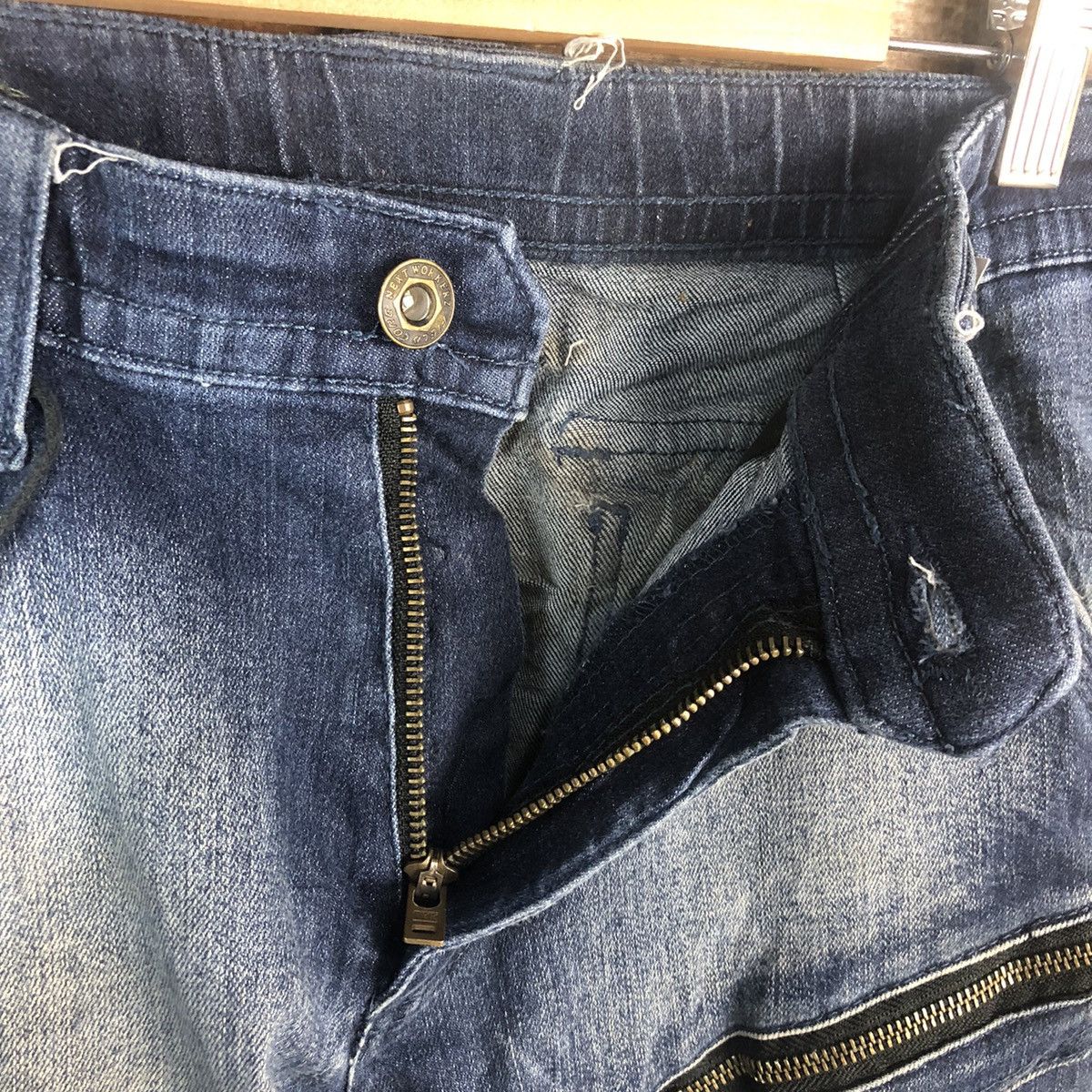 Japanese Brand Field Core japan utility Blue Denim jogger Pants #A2116 Size US 29 - 16 Thumbnail