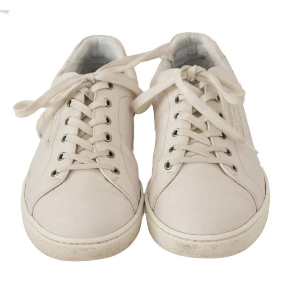 Dolce & Gabbana Dolce & Gabbana White Casual Leather Logo Men Sneakers Shoes Size US 11 / EU 44 - 5 Thumbnail