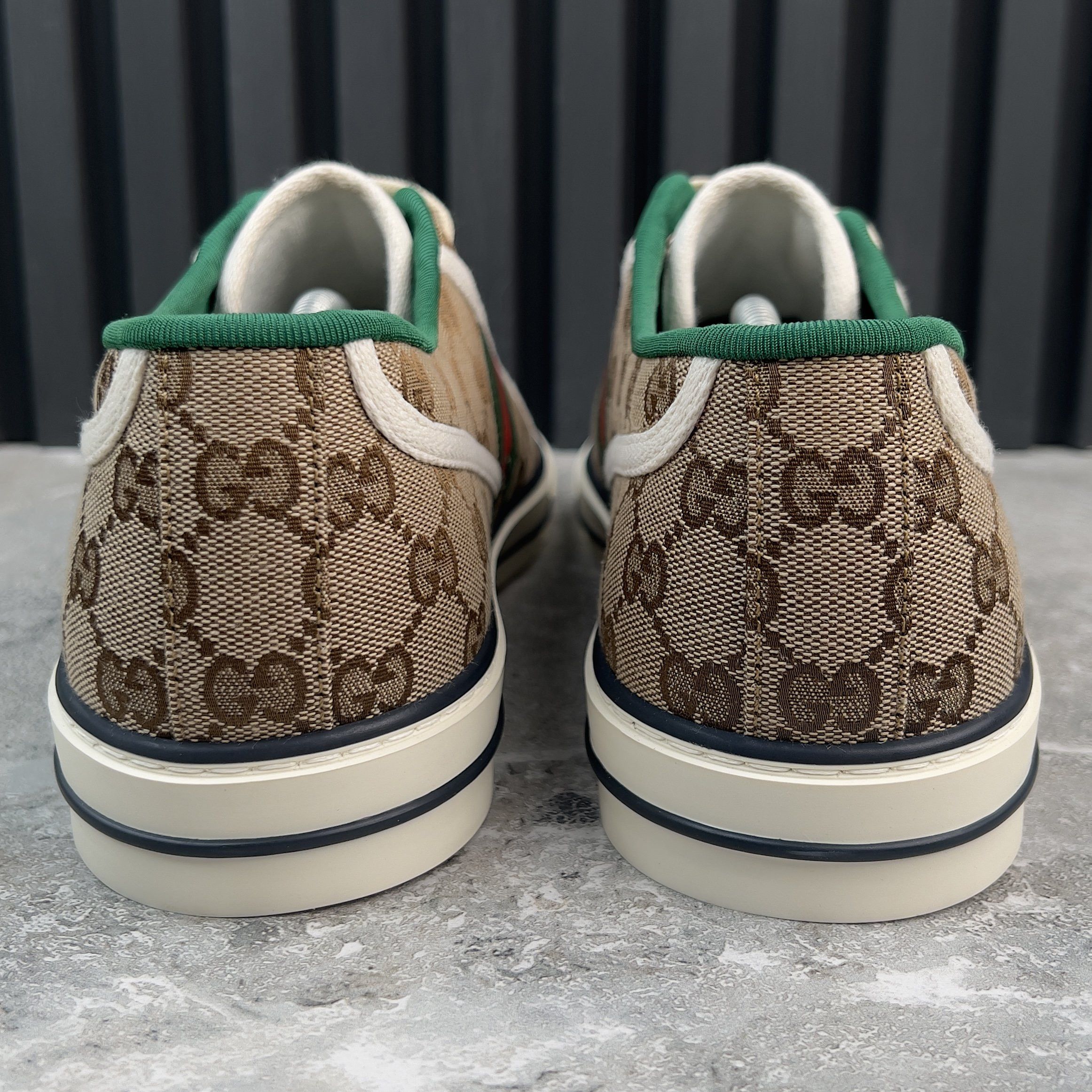 Gucci Tennis 1977 GG Low Top Sneakers Monogram Beige Fabric Size US 12.5 / EU 45-46 - 9 Thumbnail