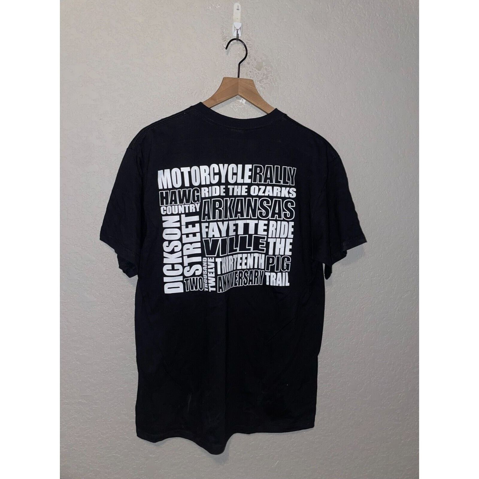 Gildan Arkansas Biker Shirt Fayetteville Motorcycle L Black Tee Size US L / EU 52-54 / 3 - 1 Thumbnail