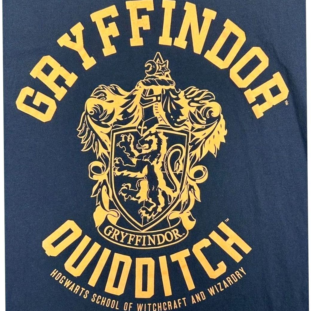 Vintage Harry Potter Gryffindor Quidditch T-Shirt Tee Adult Large Black 100% Cotton Mens Size US L / EU 52-54 / 3 - 4 Thumbnail