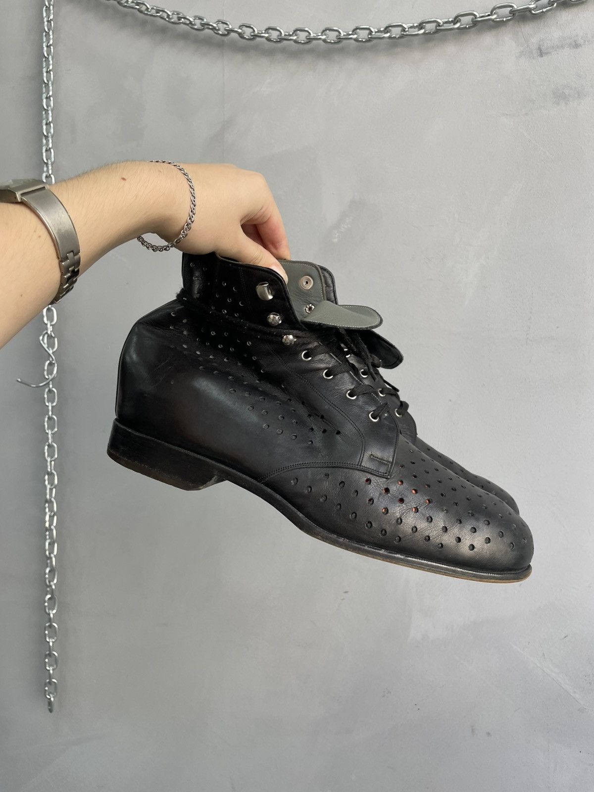 Western Rise Rare military avant garde Guidi style combat leather boots Size US 10 / EU 43 - 1 Thumbnail
