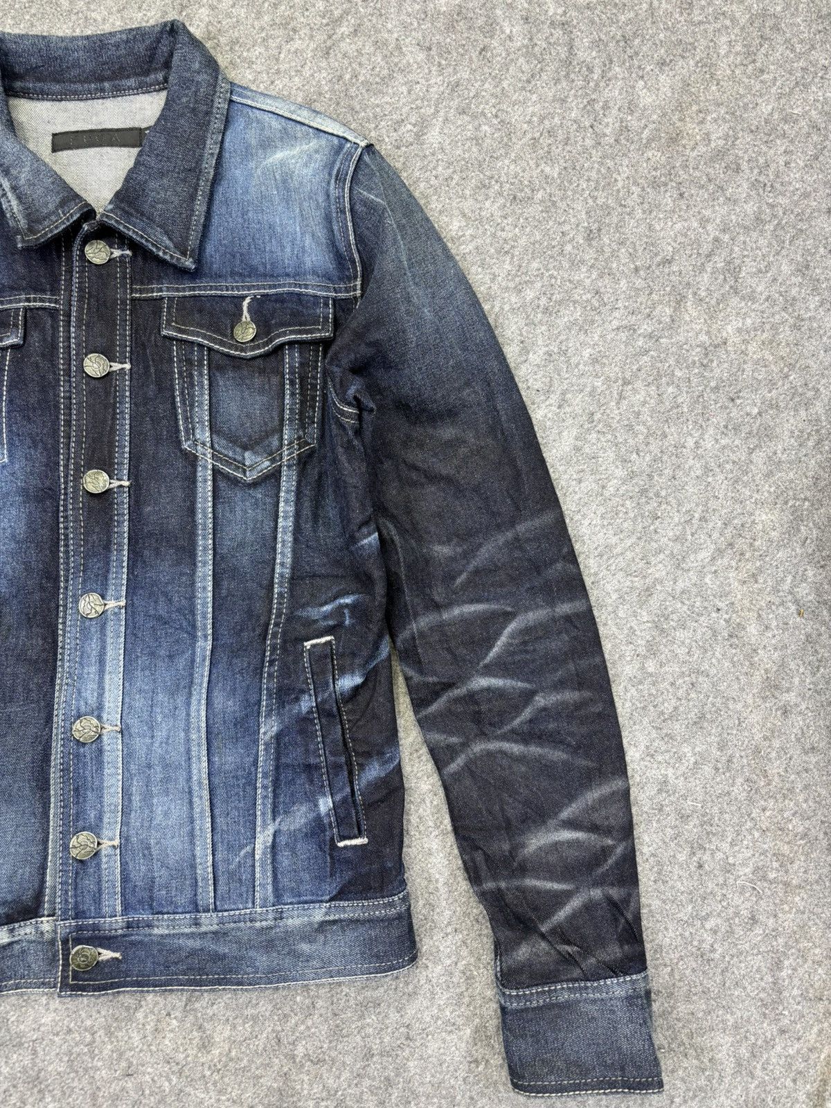 GOSTAR DE FUGA 💥Archival💥Fuga Claw Mark Fades Skinny Trucker Jacket K9 Size US XS / EU 42 / 0 - 3 Thumbnail