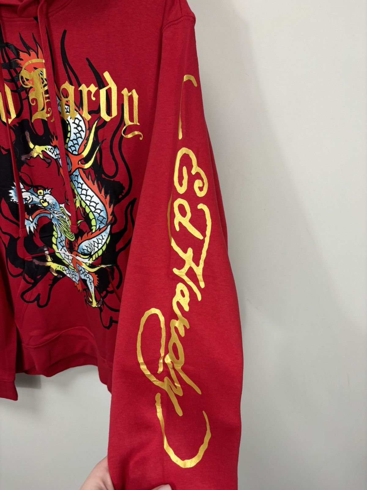 Ed Hardy Ed Hardy NEW Chinese Dragon Fire Tattoo Logo Y2K Red Hoodie Size US XL / EU 56 / 4 - 10 Thumbnail