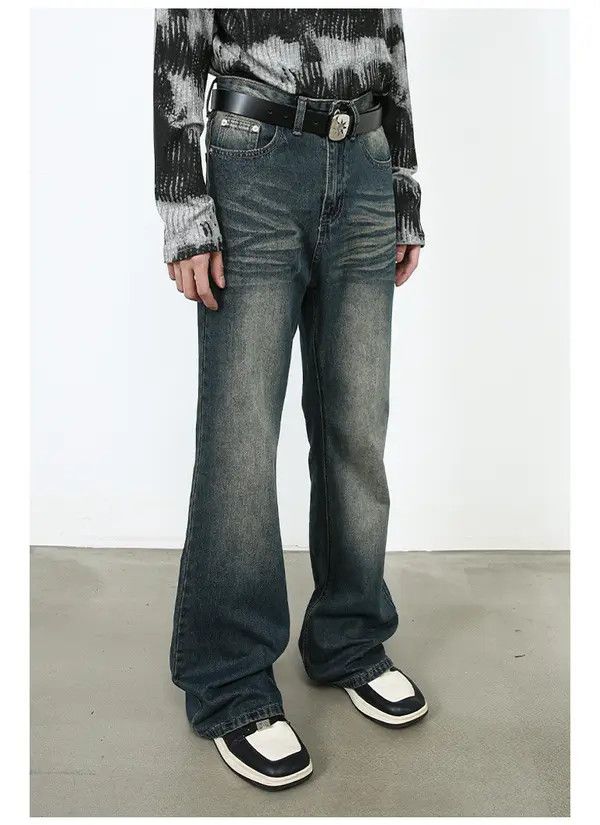 Japanese Brand Japanese retro distressed all-match casual flared jeans Size US 32 / EU 48 - 6 Thumbnail