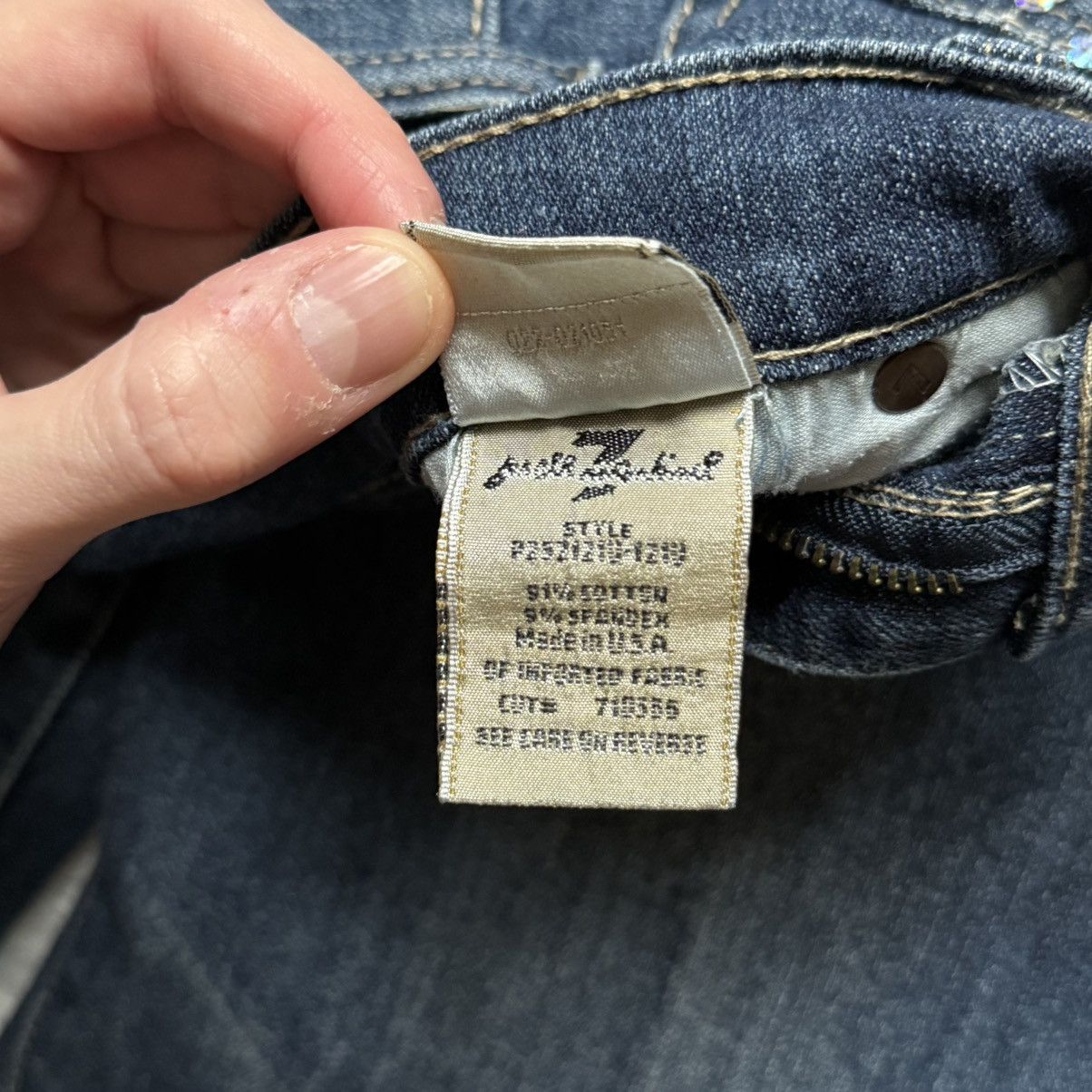 7 For All Mankind 📌 Vintage 90s 7 For All Mankind Flared Bootcut Faded Jeans Size 34" / US 12 / IT 48 - 16 Thumbnail