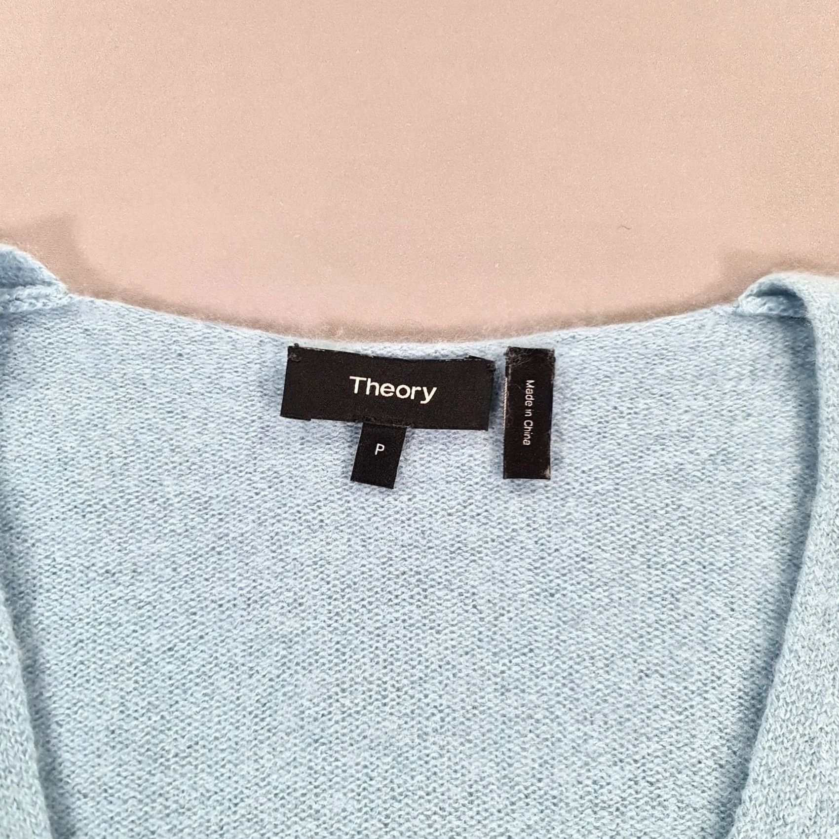 Theory Theory Womens Jumper Blue Small Pullover V Neck 100% Cashmere Knit Size S / US 4 / IT 40 - 3 Thumbnail