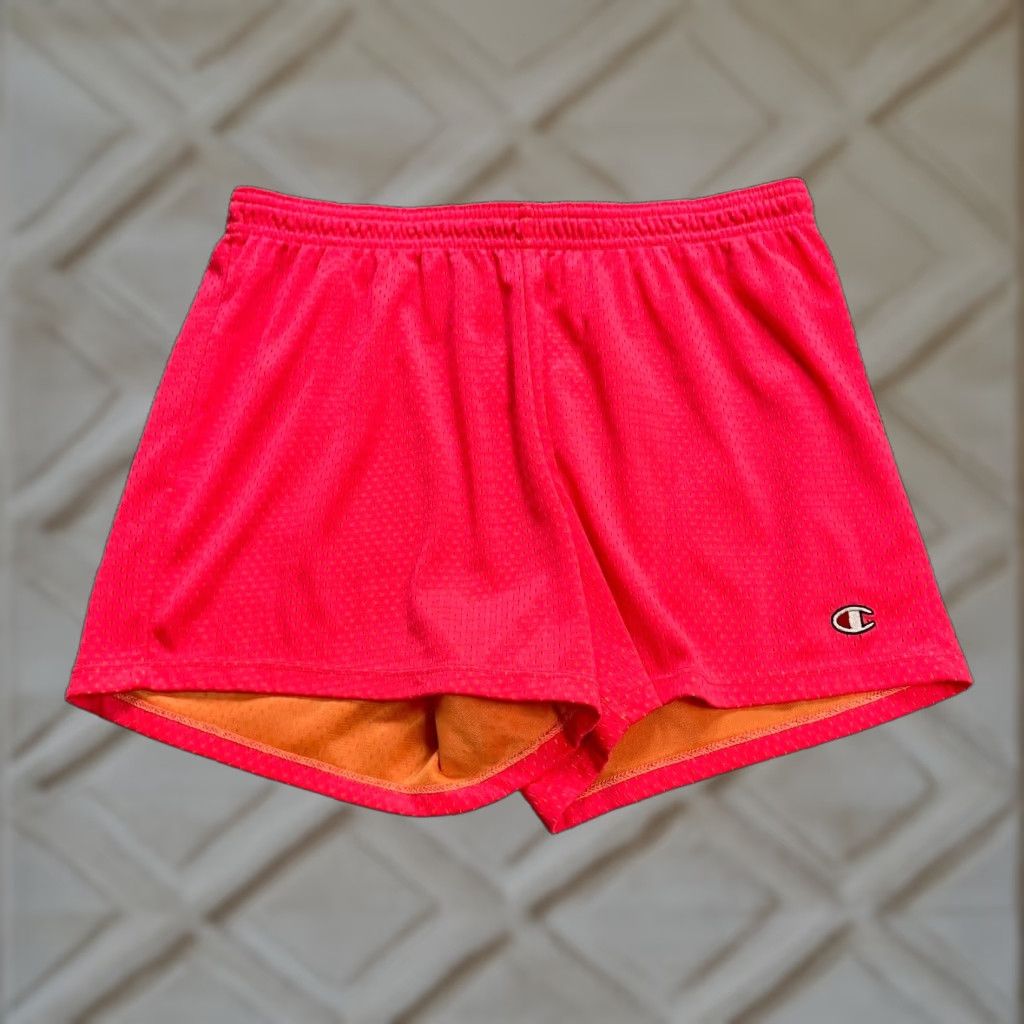 Champion Champion Athletic Shorts Womens Medium Pink Solid 3.5in Inseam Elastic Waist Breathable Pockets Size 32" / US 10 / IT 46 - 1 Thumbnail