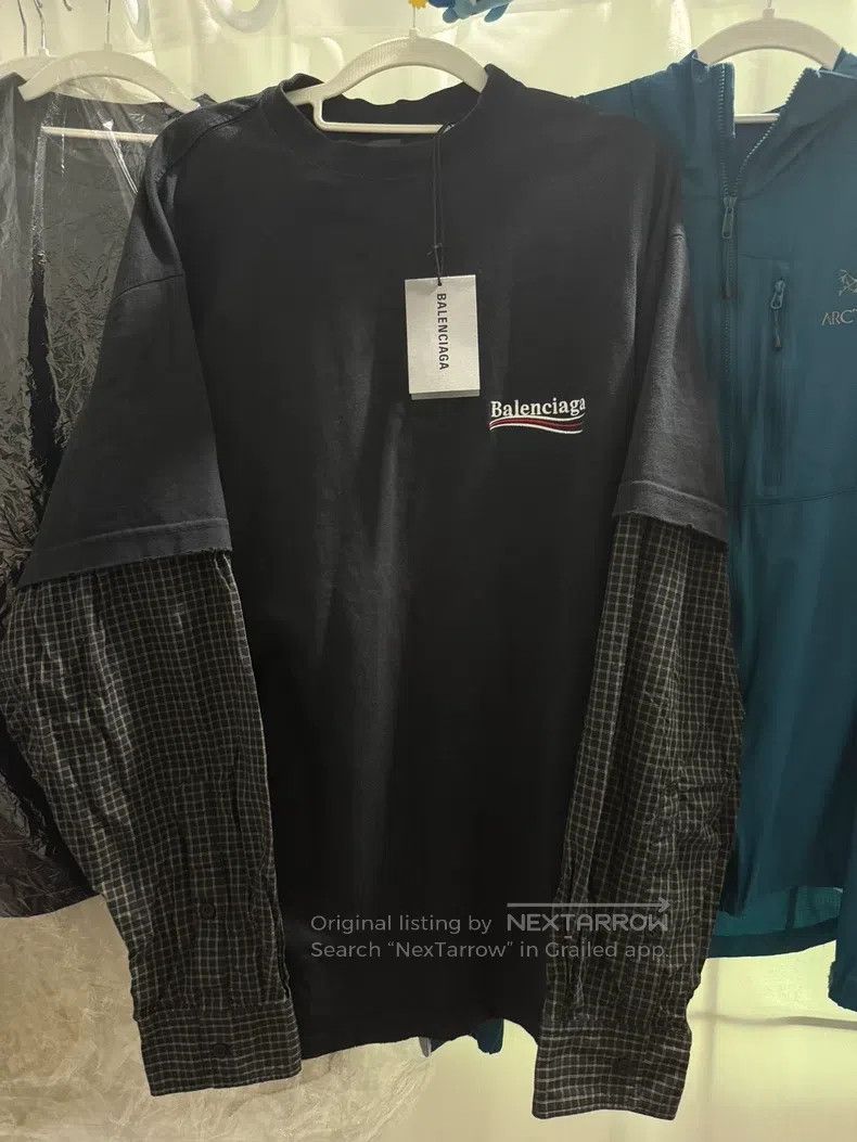 Balenciaga Balenciaga Coke Embroidered Patchwork Long Sleeve Size 2 Size US M / EU 48-50 / 2 - 2 Thumbnail