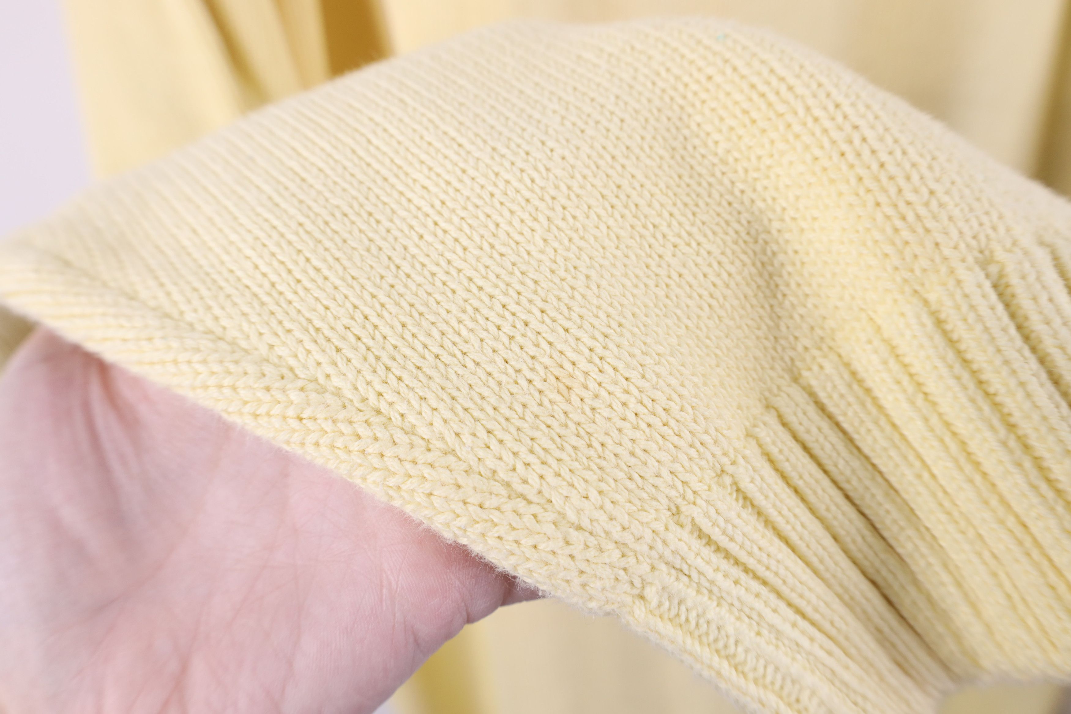 Lands' End Vintage 90s Lands End Knit Crewneck Sweater Yellow USA Size US L / EU 52-54 / 3 - 7 Thumbnail