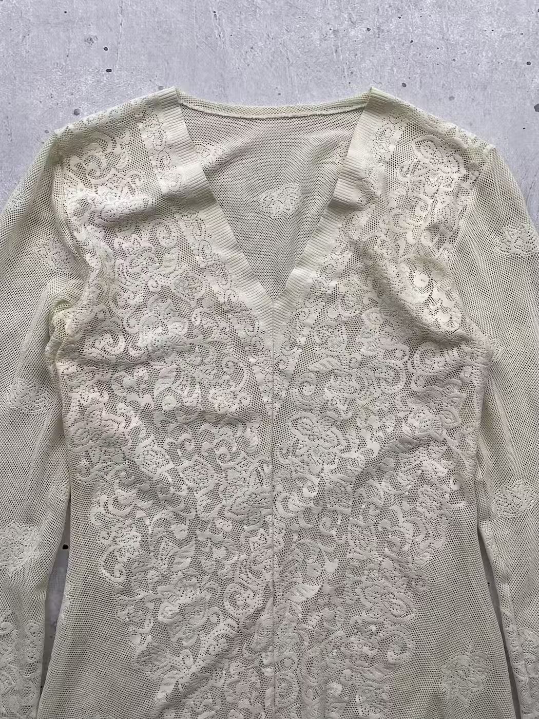 Japanese Brand × Vintage Vintage Mesh Lace Long Sleeve Size US S / EU 44-46 / 1 - 2 Thumbnail