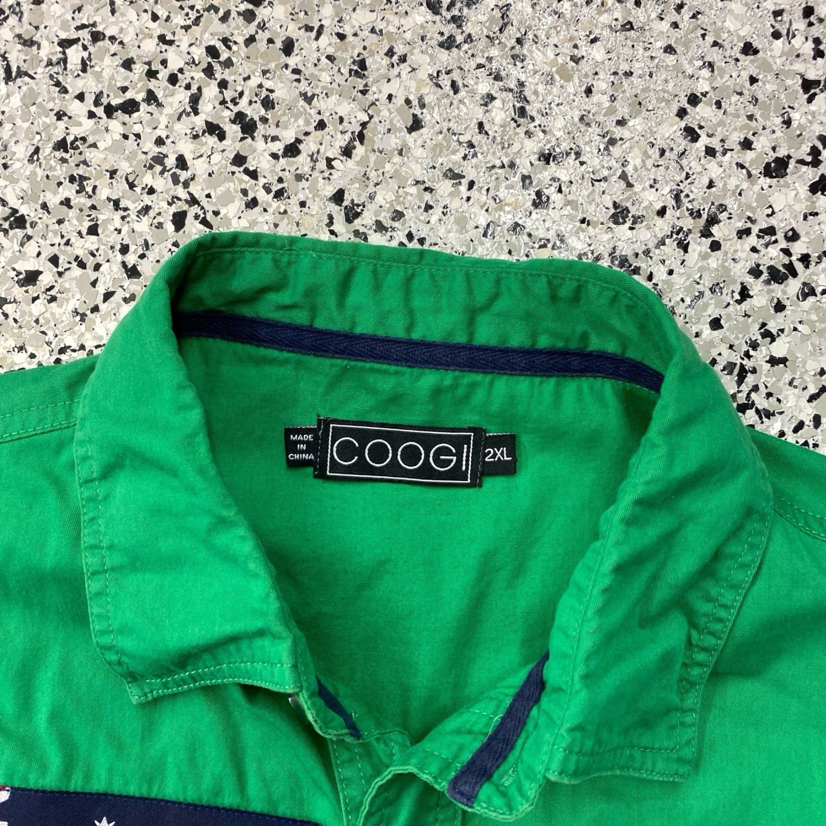 Coogi COOGI Shirt Mens 2XL Green Safari Utility Expedition Pockets Australia Patch Shirt Size US XXL / EU 58 / 5 - 2 Thumbnail
