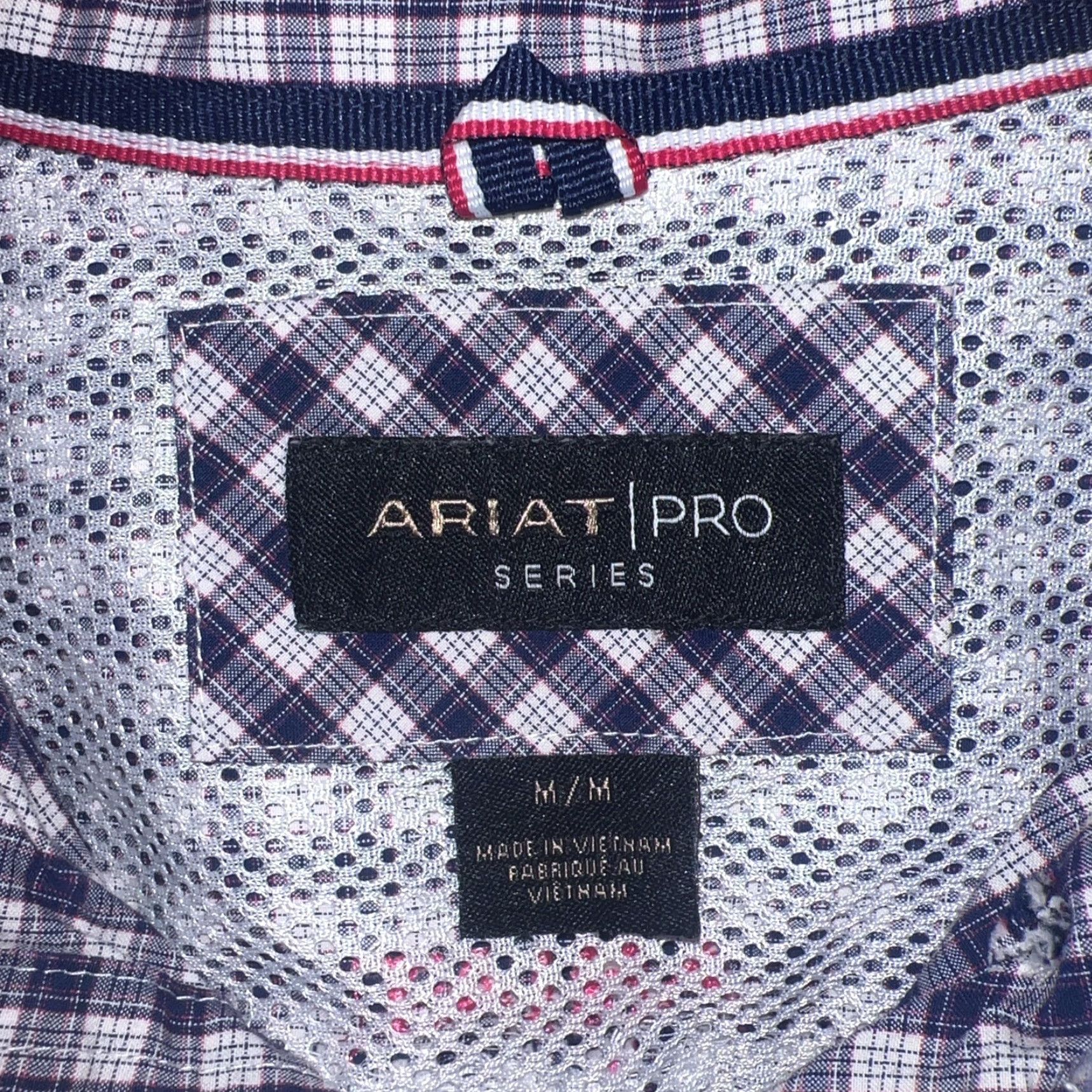 Ariat VINTAGE Ariat Pro Series Men's Short Sleeve Plaid Shirt Size M Purple Casual Size US M / EU 48-50 / 2 - 3 Thumbnail