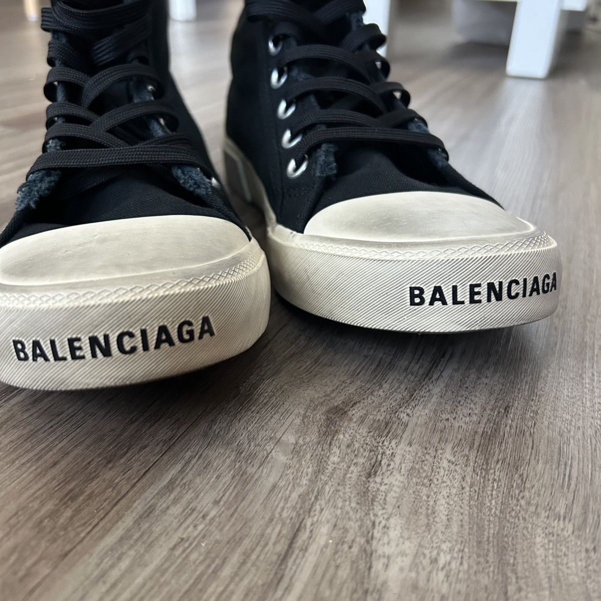Balenciaga Balenciaga Paris ‘Destroyed Black’ Highs sz 7M Size US 7 / EU 40 - 4 Thumbnail