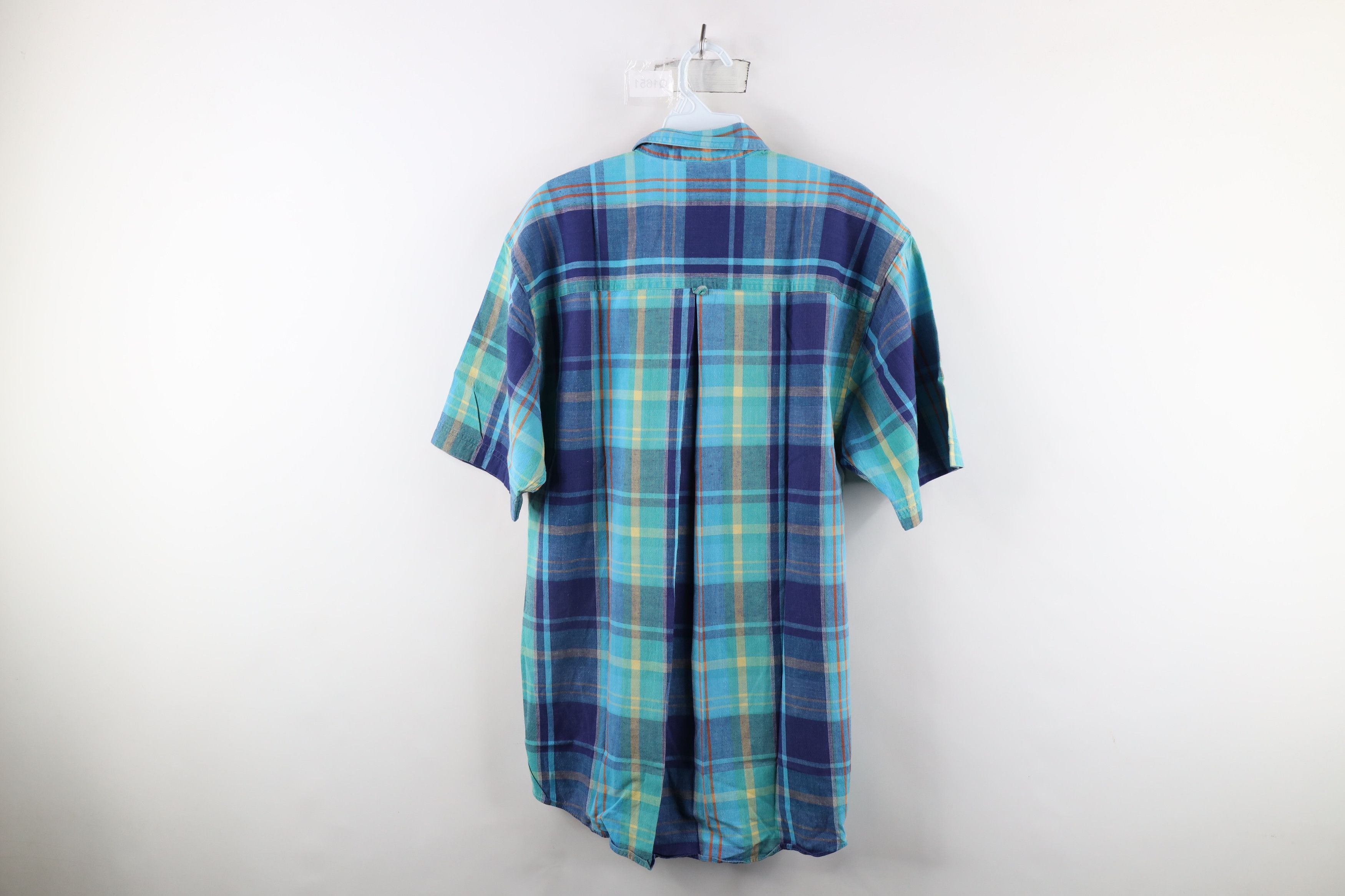 Eddie Bauer × Vintage Vintage 90s Eddie Bauer Madras Plaid Button Down Shirt Size US M / EU 48-50 / 2 - 7 Thumbnail