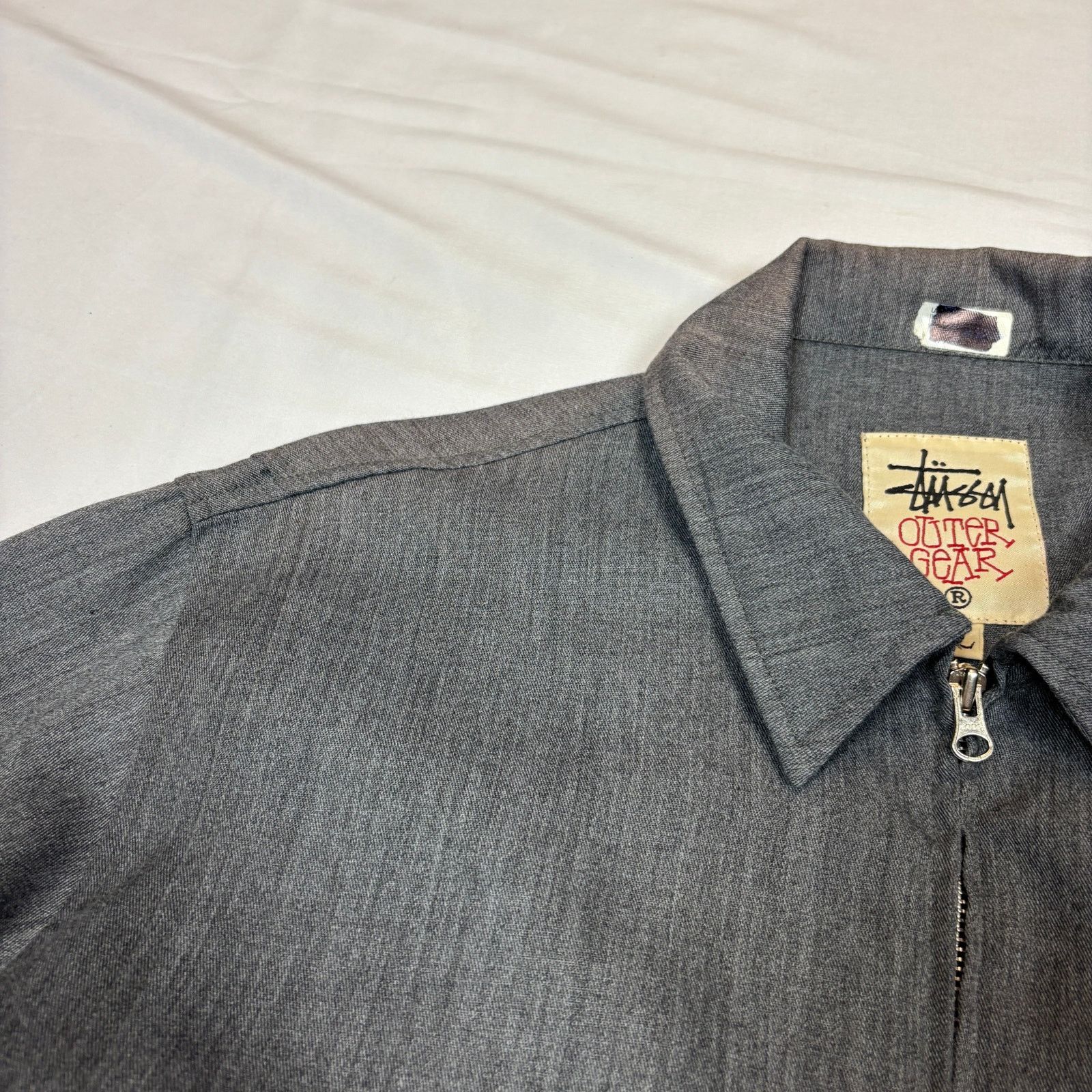 Stussy Vintage 90s Stussy Outer Gear Zip Rayon Wool Twill Jacket L Size US L / EU 52-54 / 3 - 12 Thumbnail