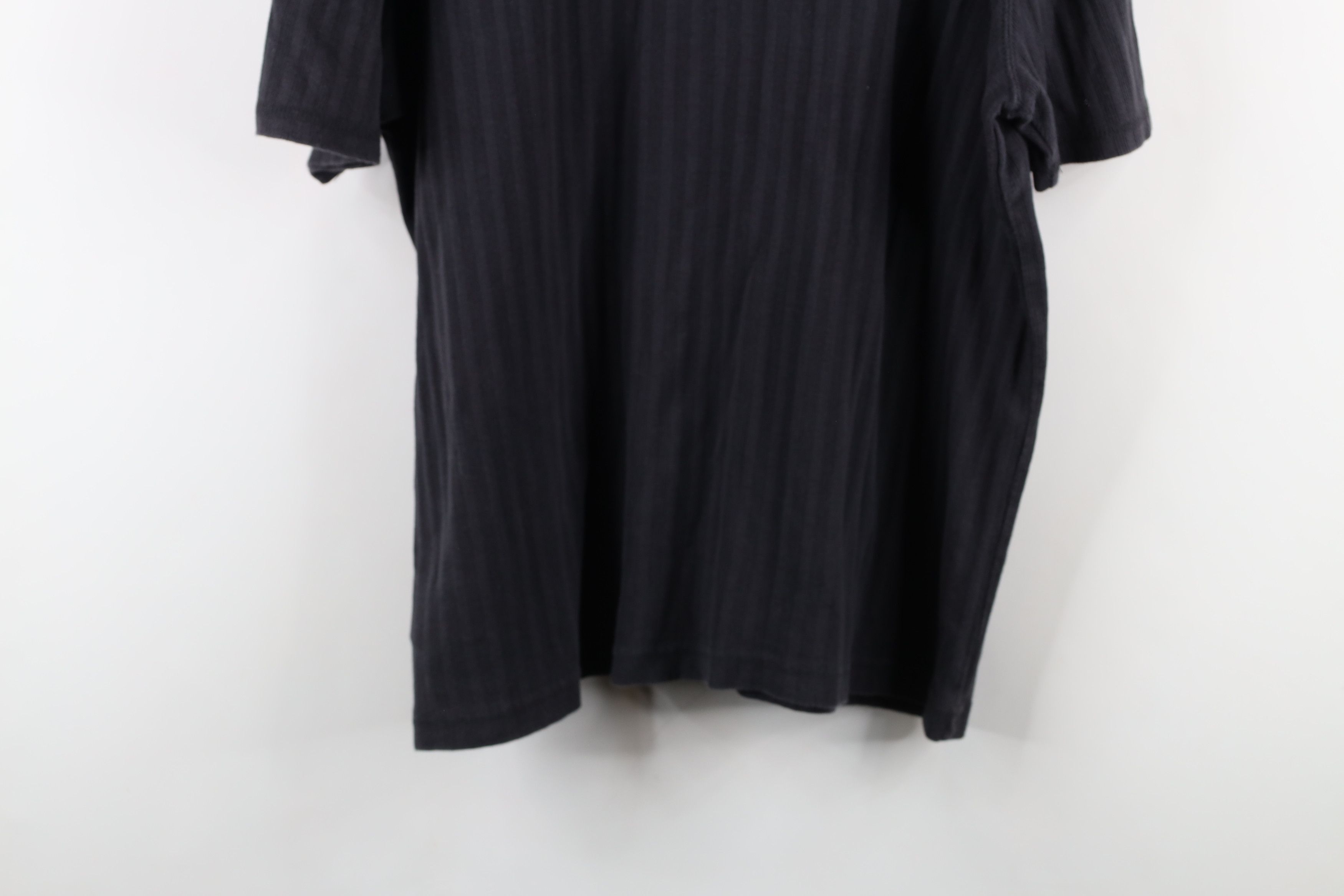 Tommy Hilfiger × Vintage Vintage 90s Tommy Hilfiger Ribbed Knit V-Neck T-Shirt Black Size US XL / EU 56 / 4 - 11 Thumbnail