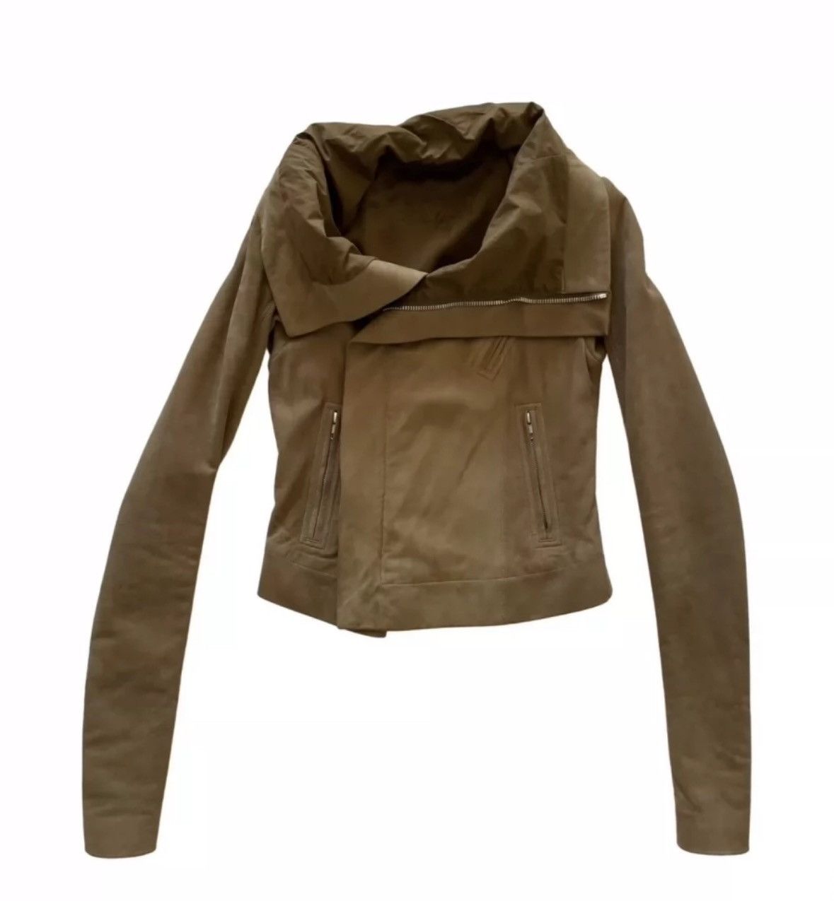 Rick Owens Rick Owens earth colored suede pioneer motorcycle jacket Size US XS / EU 42 / 0 - 8 Thumbnail