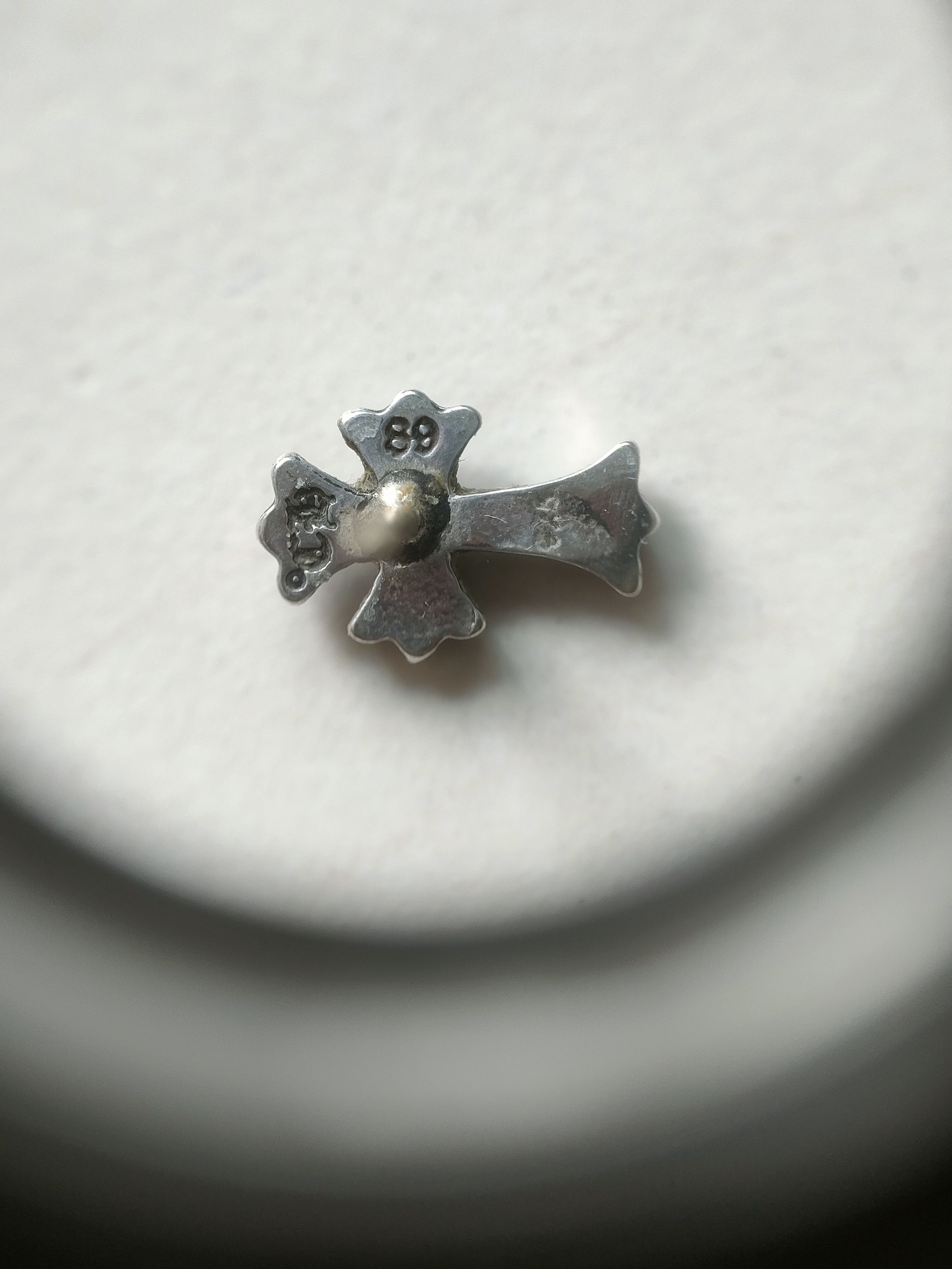 Chrome Hearts Chrome Hearts Silver Cross Earring Stud Size ONE SIZE - 8 Thumbnail