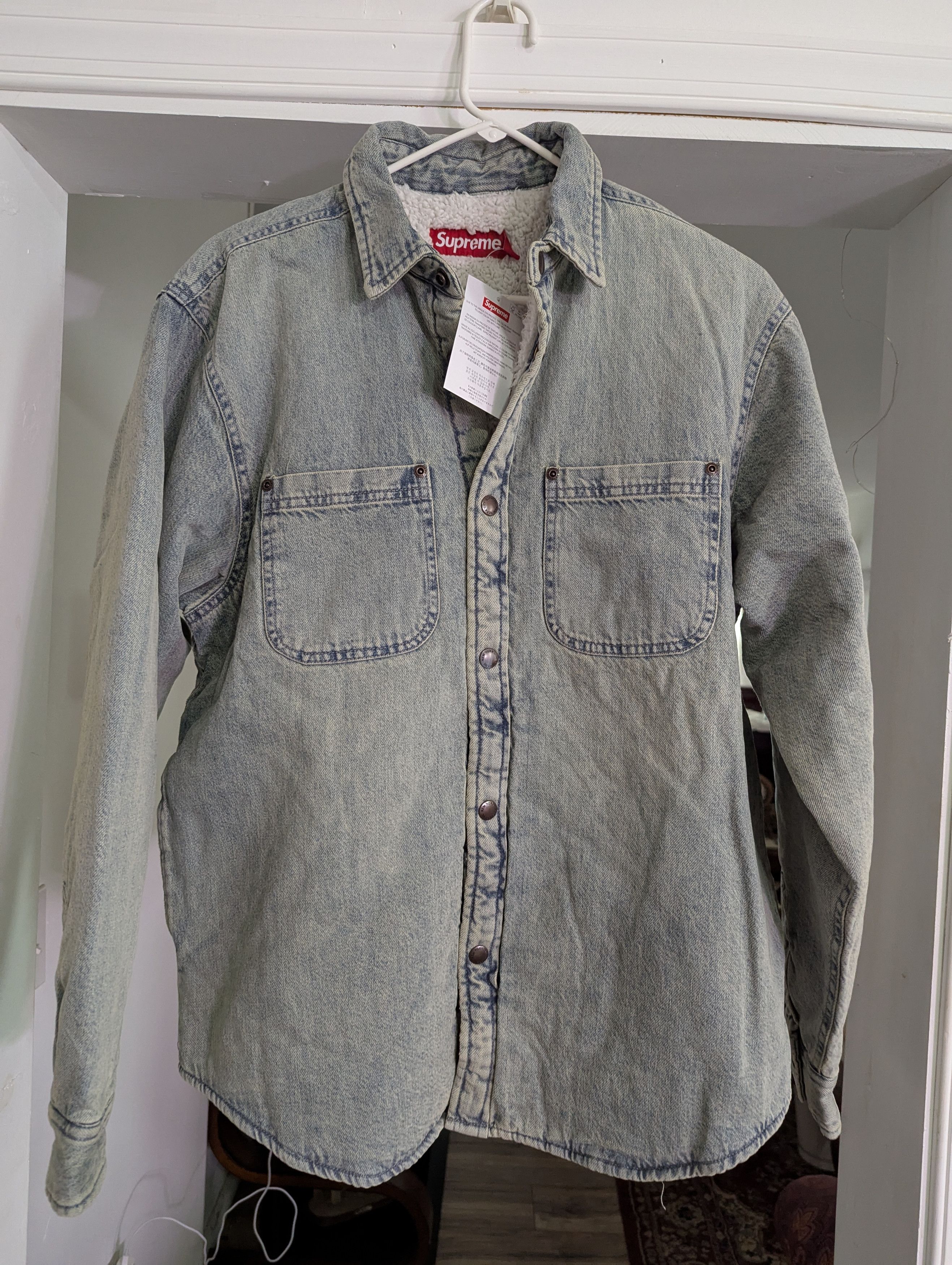 Supreme Sherpa Lined Work Shirt Size US S / EU 44-46 / 1 - 2 Thumbnail