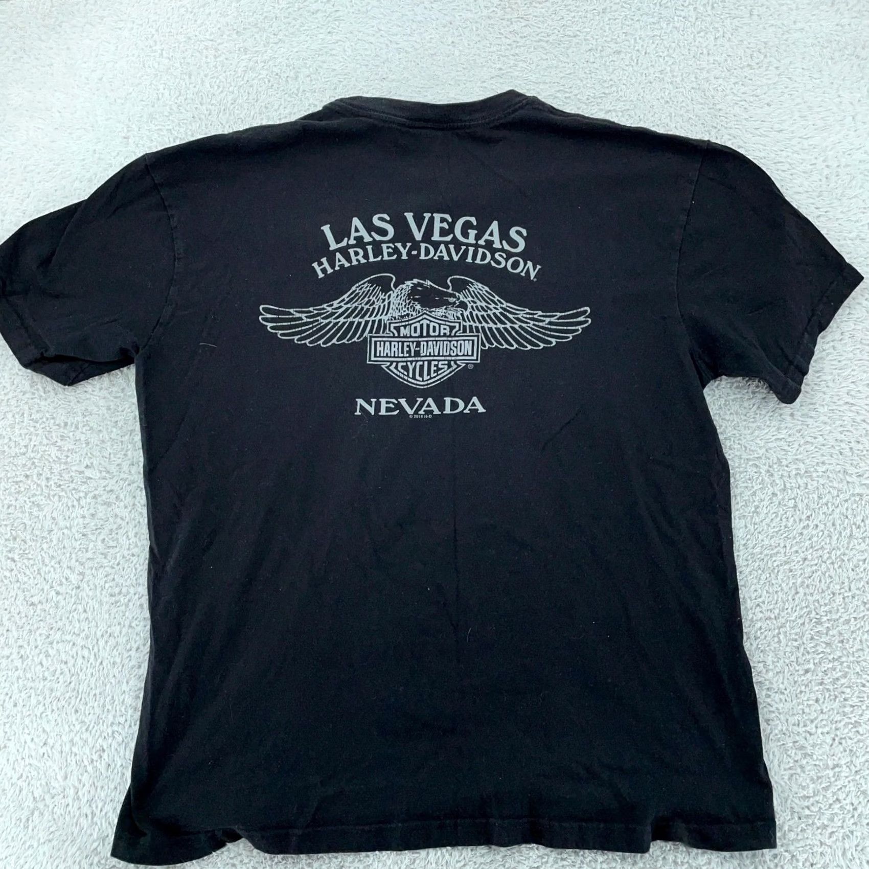 Harley Davidson Harley-Davidson T-Shirt Mens XL Black USA Outdoor Motorcycle Las Vegas Nevada Biker Graphic Print Short Sleeve Crew Neck Size US XL / EU 56 / 4 - 6 Thumbnail