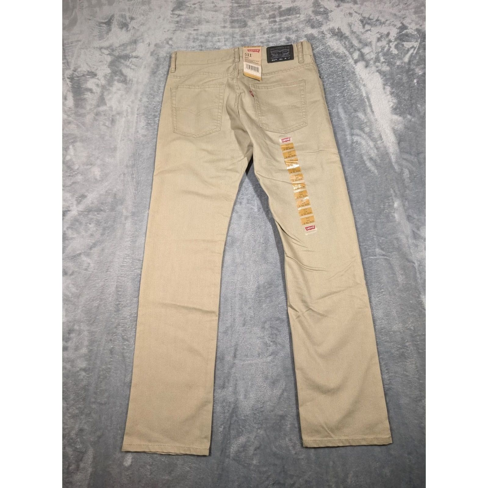 Levi's Levis 511 Jeans Mens 29x29 Beige Slim Straight Tapered Denim Pants Size US 29 - 6 Thumbnail