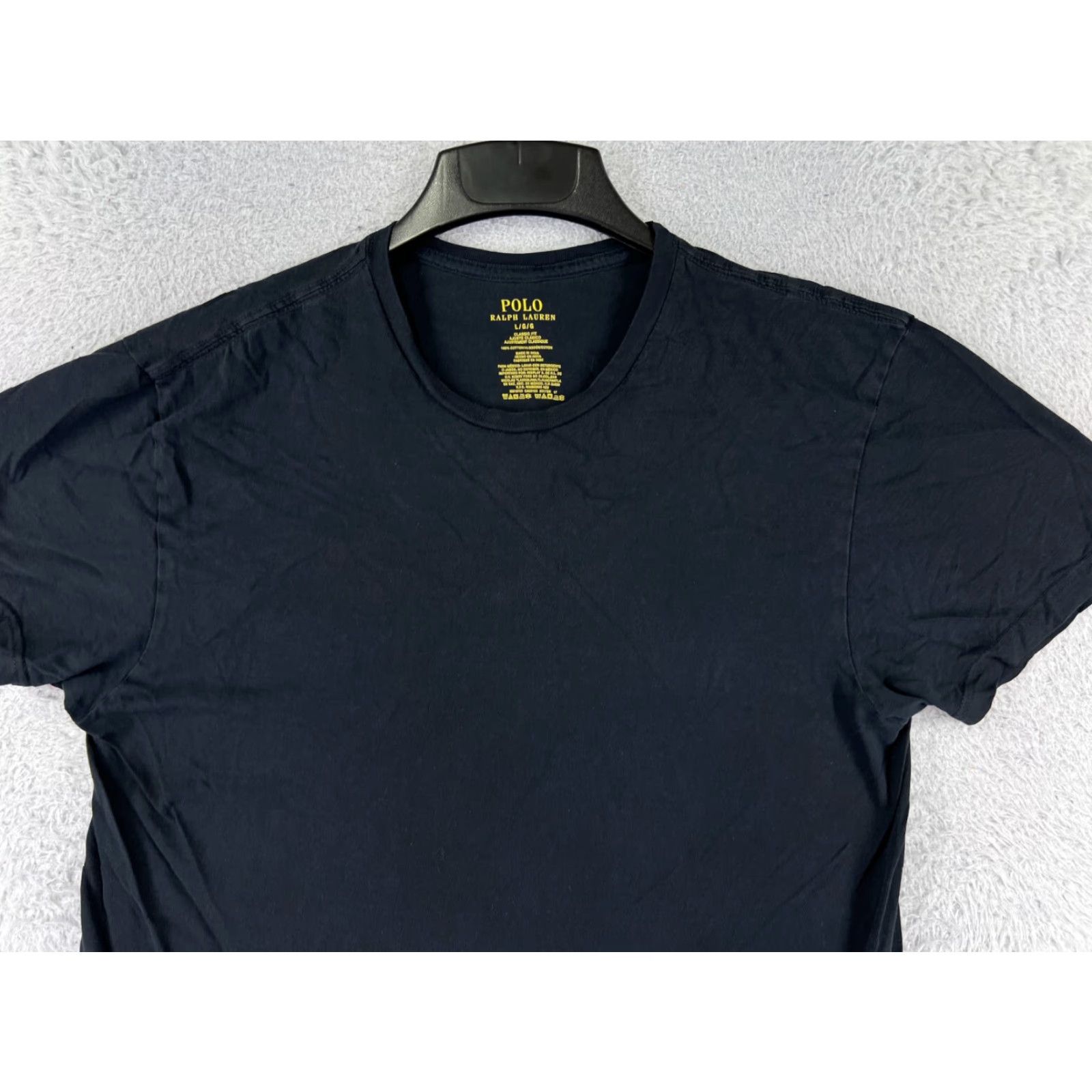 Ralph Lauren Ralph Lauren Men's Shirt Large Black Cotton Blend Crew Neck Short Sleeve Polo Classic Sports Size US L / EU 52-54 / 3 - 6 Thumbnail