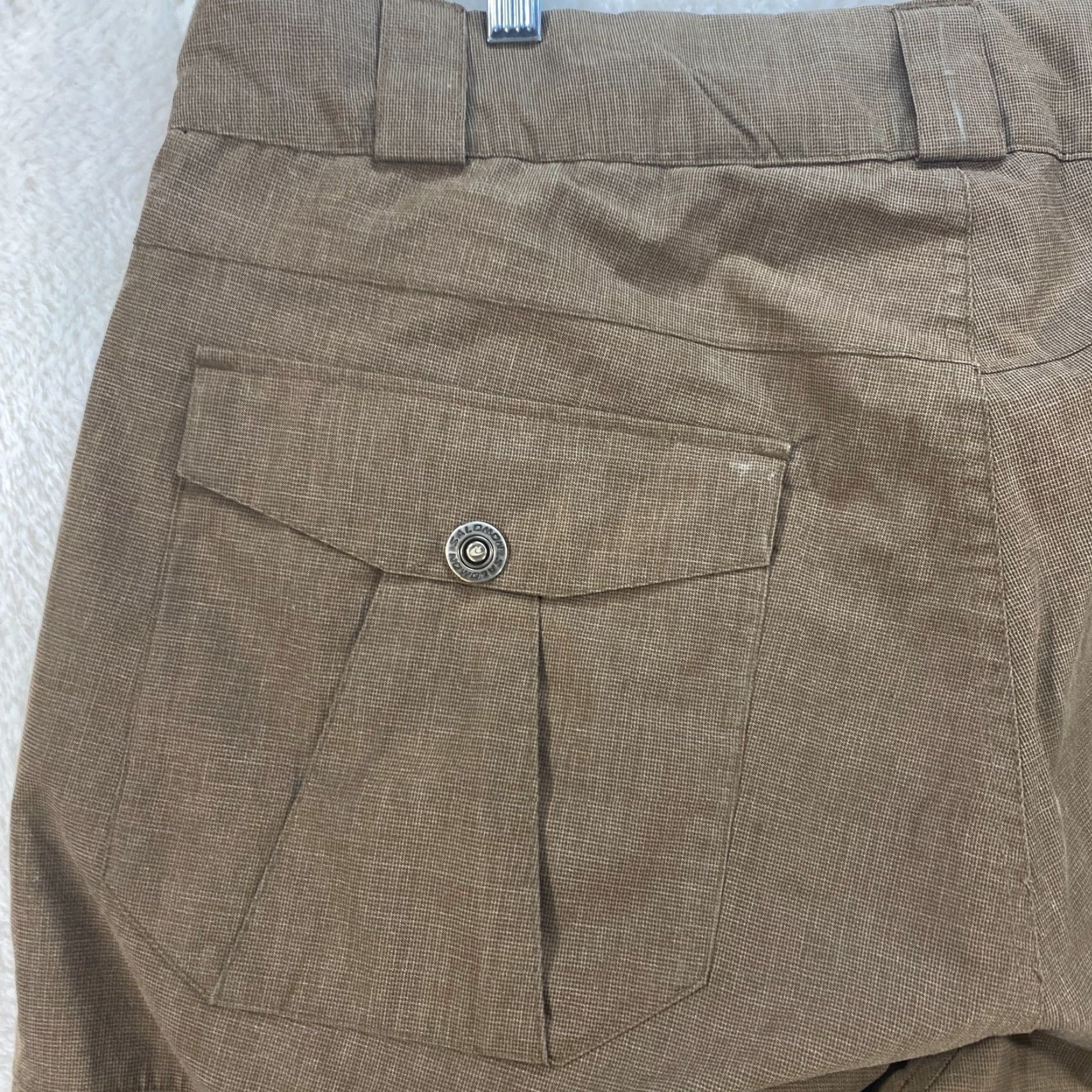 Vintage Solomon Clima Pro Large 10K mm Brown Outdoor Lined Pants Ski Snowboarding Men Large Brown Nylon Lining Polyester Pockets Vintage? Size US 33 - 4 Thumbnail