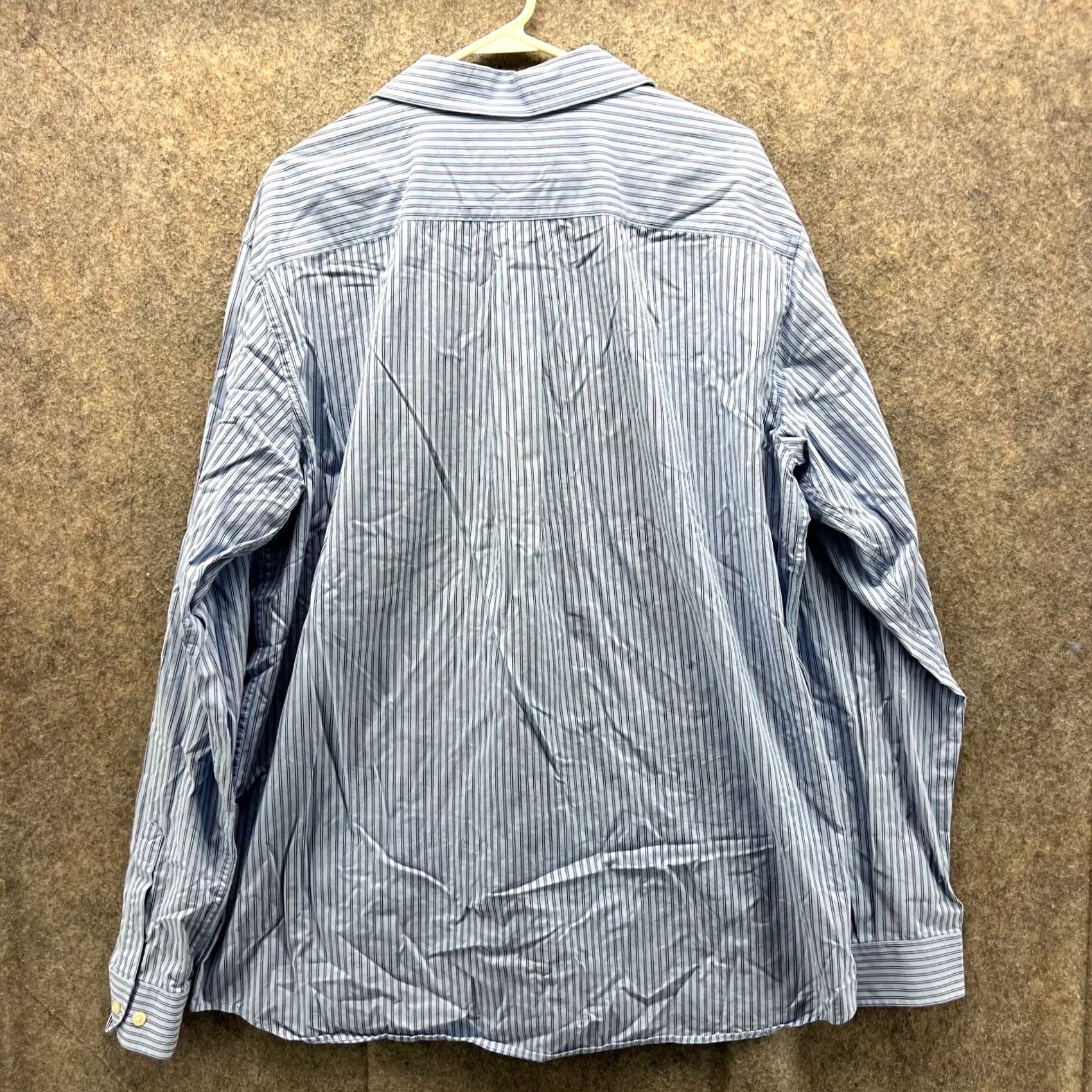 Eddie Bauer VINTAGE Eddie Bauer Shirt Men XLT Blue Striped Button-Down Collared Long Sleeve Casual/Business/Workwear Size US XL / EU 56 / 4 - 3 Thumbnail