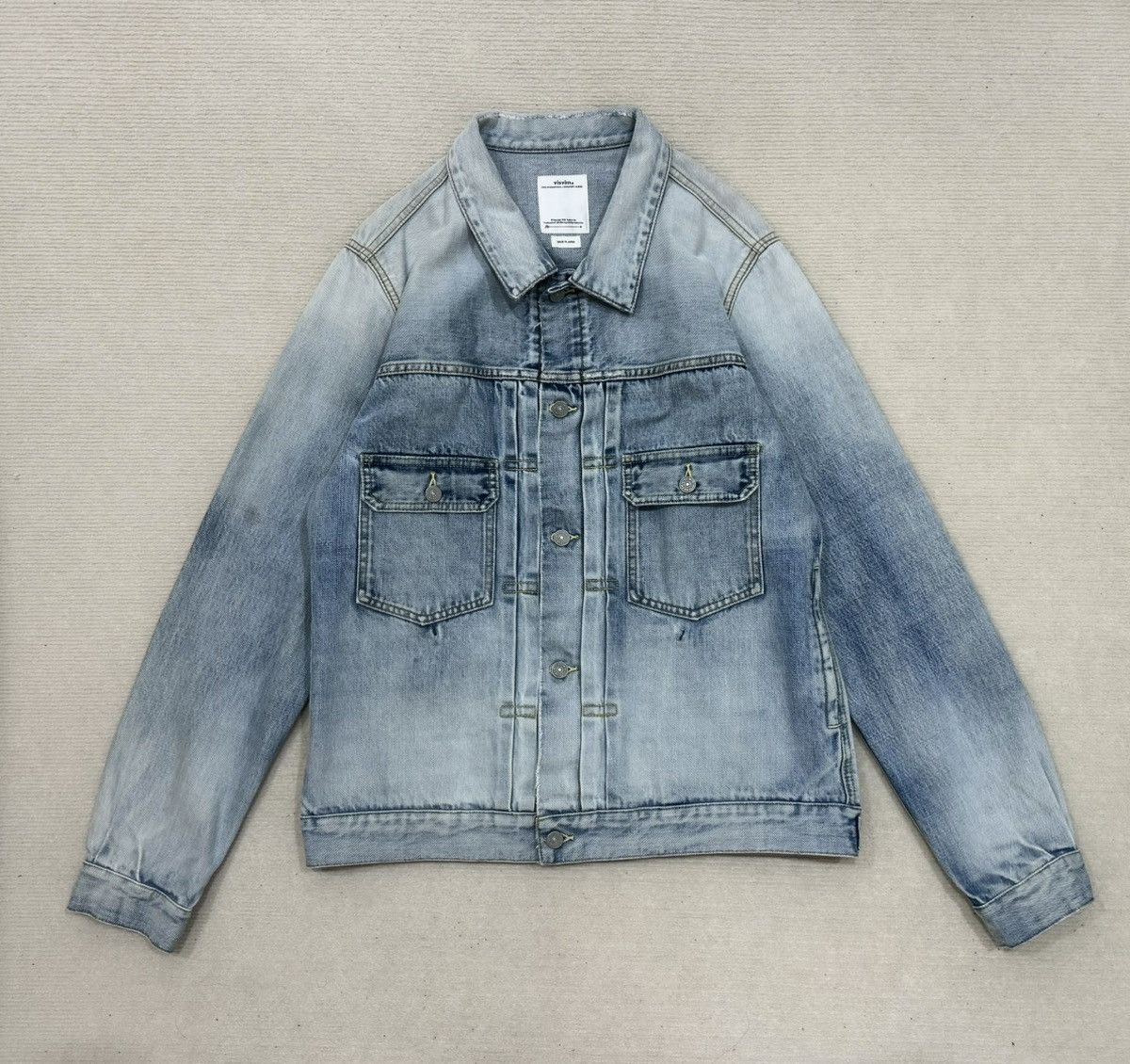 image of Visvim 101 Jkt Dmgd 1004 D1004 Indigo Size5 in Blue, Men's (Size 2XL)