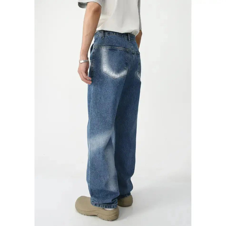 Japanese Brand Retro loose wide leg tie dye jeans Size US 32 / EU 48 - 3 Thumbnail