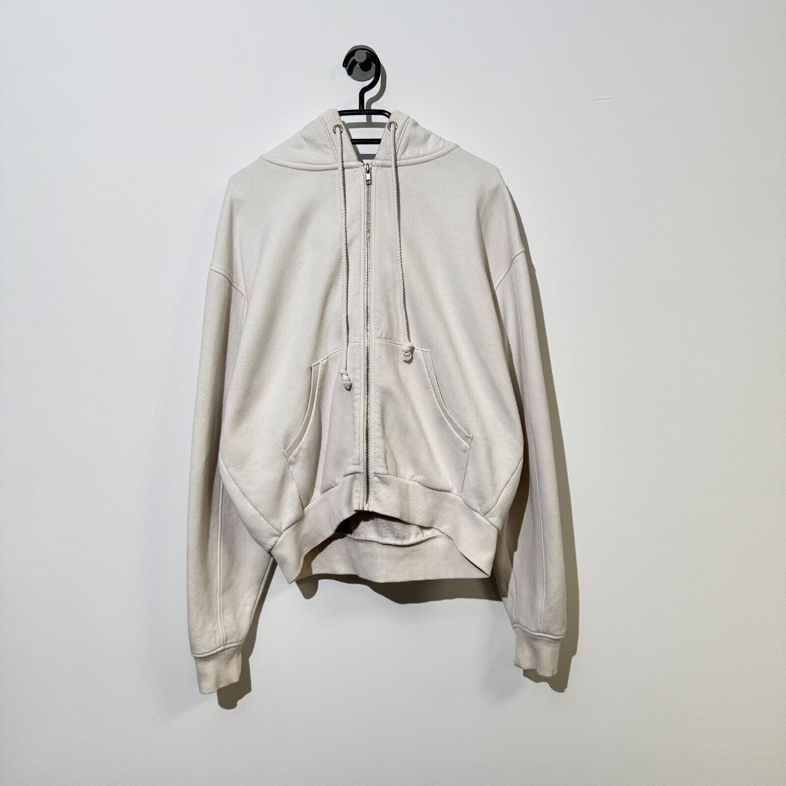 Vintage Vintage Unisex White Cotton Zip Hoodie Size S 90s Boxy Fit Size US S / EU 44-46 / 1 - 1 Thumbnail