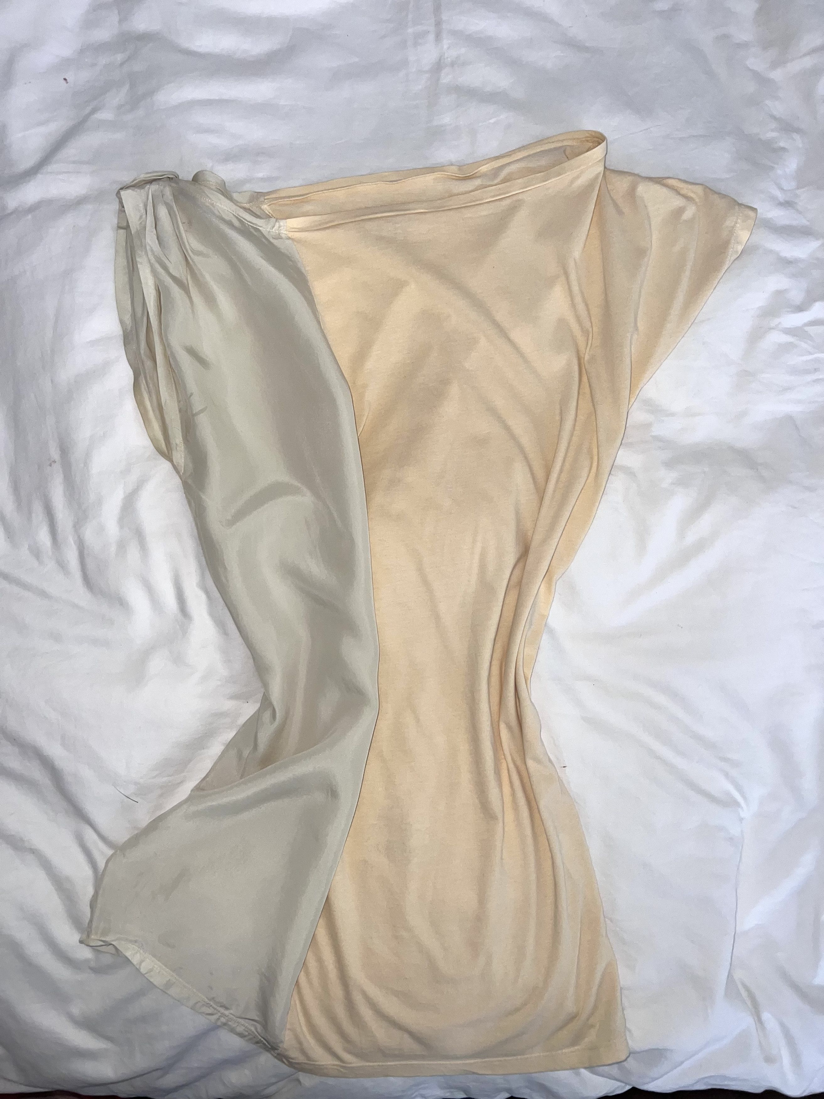 Prada Cream Yellow Silk Cotton Oversized Tank Dress Size XL / US 12-14 / IT 48-50 - 2 Thumbnail