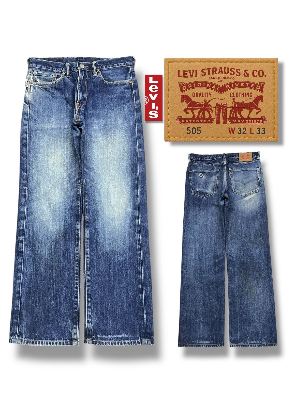 Levi's Vintage Levi’s 505 - Faded Wash, Distressed Denim Size US 32 / EU 48 - 1 Thumbnail