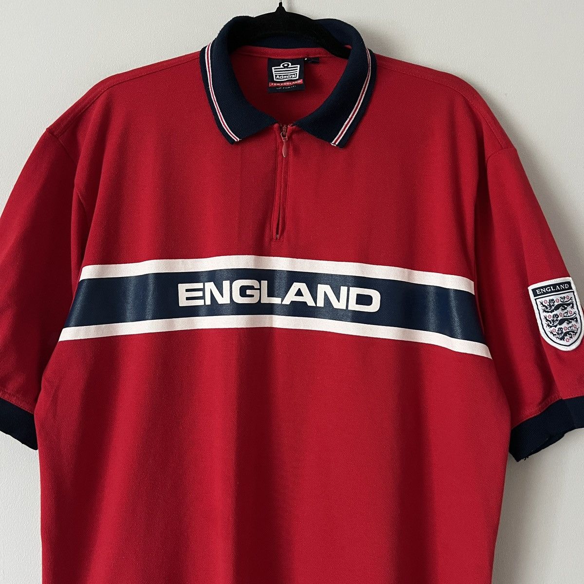 Vintage Vintage 90s Admiral England Polo Shirt Jersey Football Size US L / EU 52-54 / 3 - 3 Thumbnail