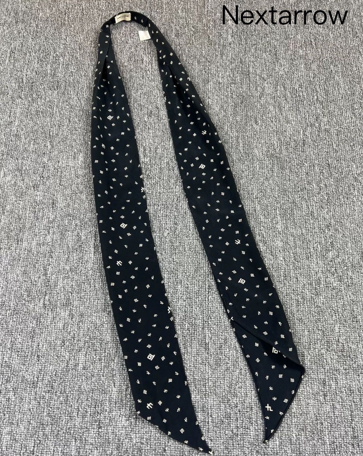 Saint Laurent Paris × Yves Saint Laurent Saint Laurent slp15ss Sanskrit silk scarf2412-Nextarrow Size ONE SIZE - 1 Thumbnail