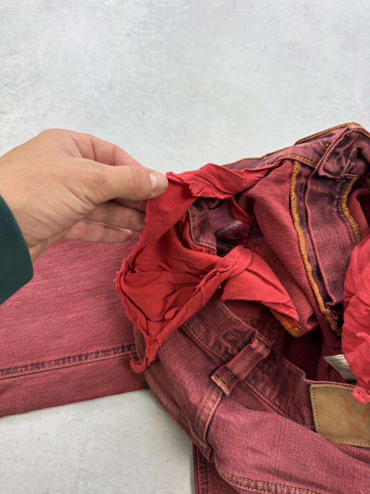 Nudie Jeans Vintage Nudie Jeans Thin Finn Burgundi Skini Jeans Size US 32 / EU 48 - 14 Thumbnail