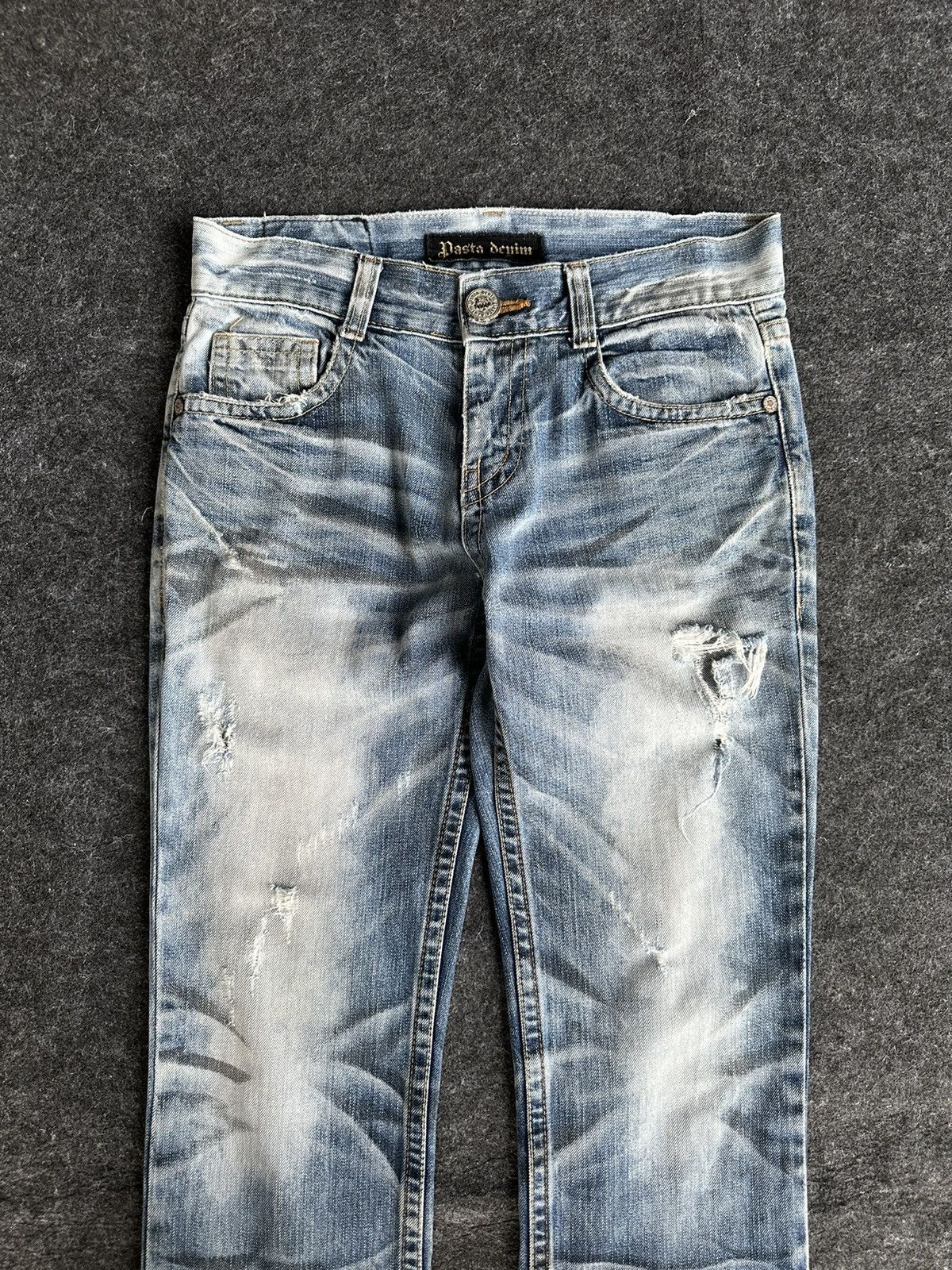 14th Addiction × Hysteric Glamour × If Six Was Nine Pasta Denim Nice Faded Distressed Denim D487 Size US 30 / EU 46 - 2 Thumbnail