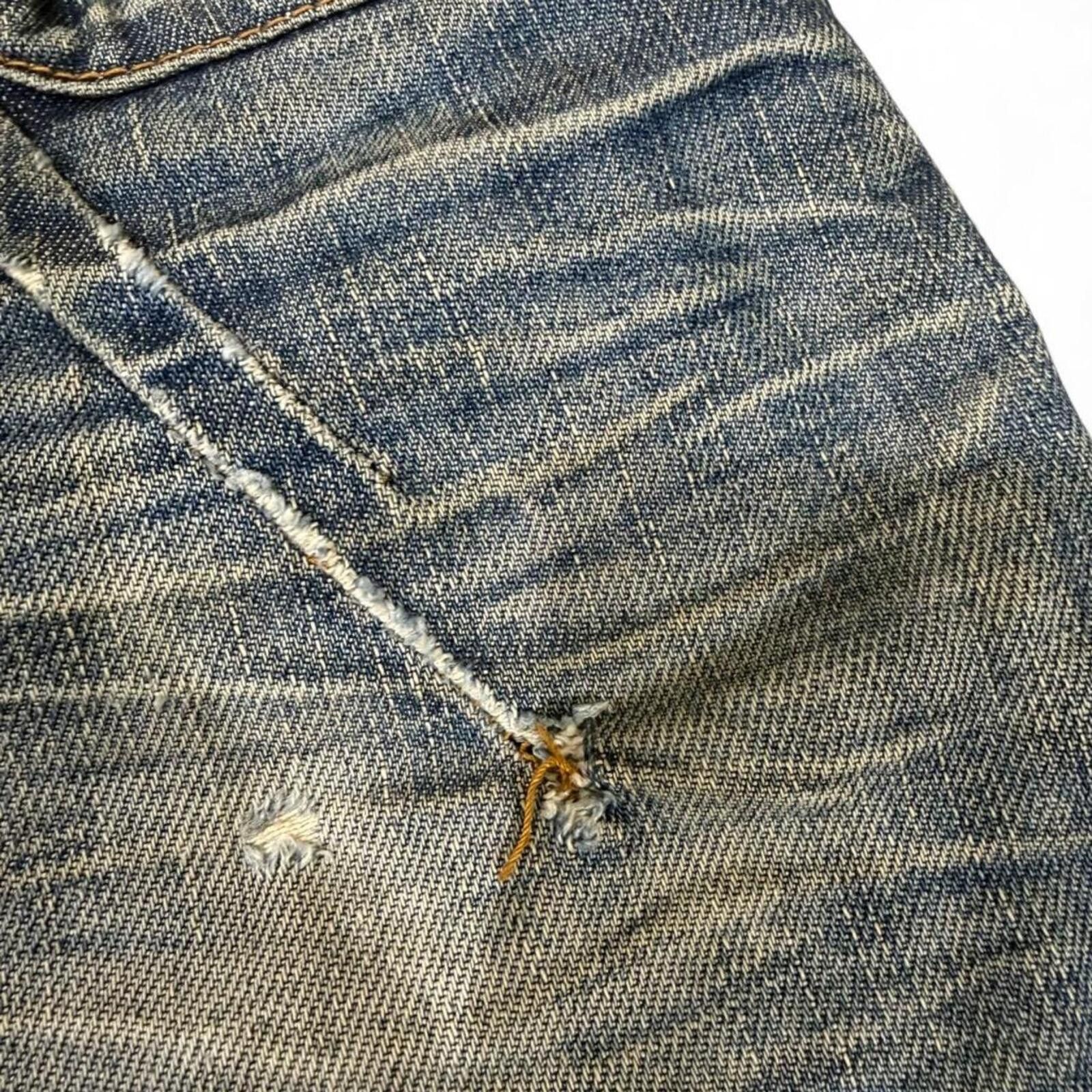 True Religion ENERGIE Y2K blue denim jeans with unique embroidery Size US 31 - 7 Thumbnail