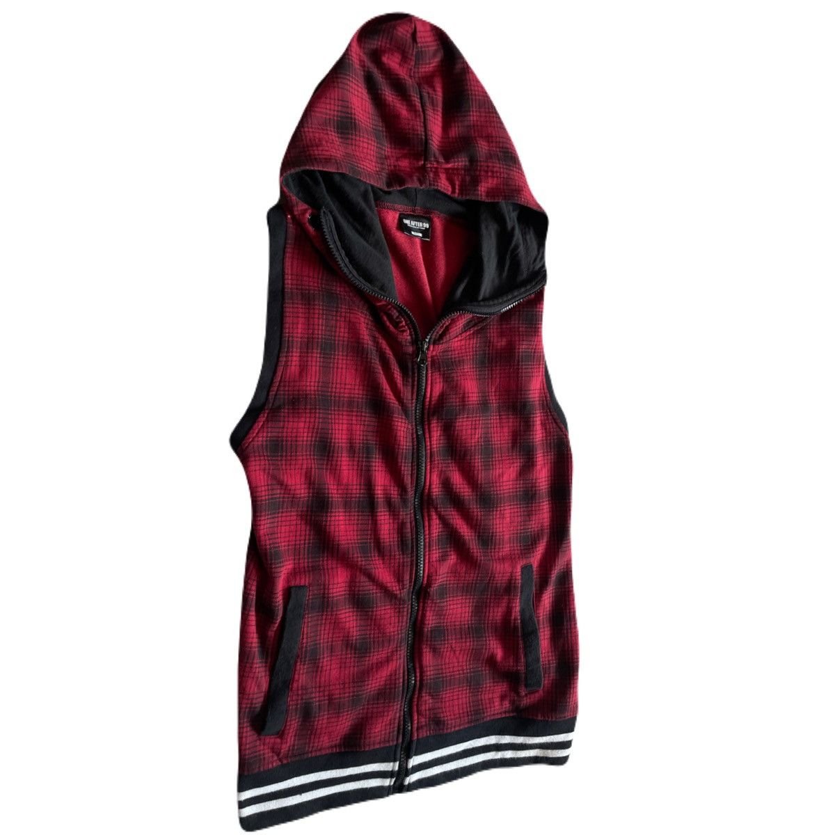 If Six Was Nine 2000s Japanese archive Vkei Plaid Sleeve-Less Zip Up Hoodie Size US S / EU 44-46 / 1 - 3 Thumbnail