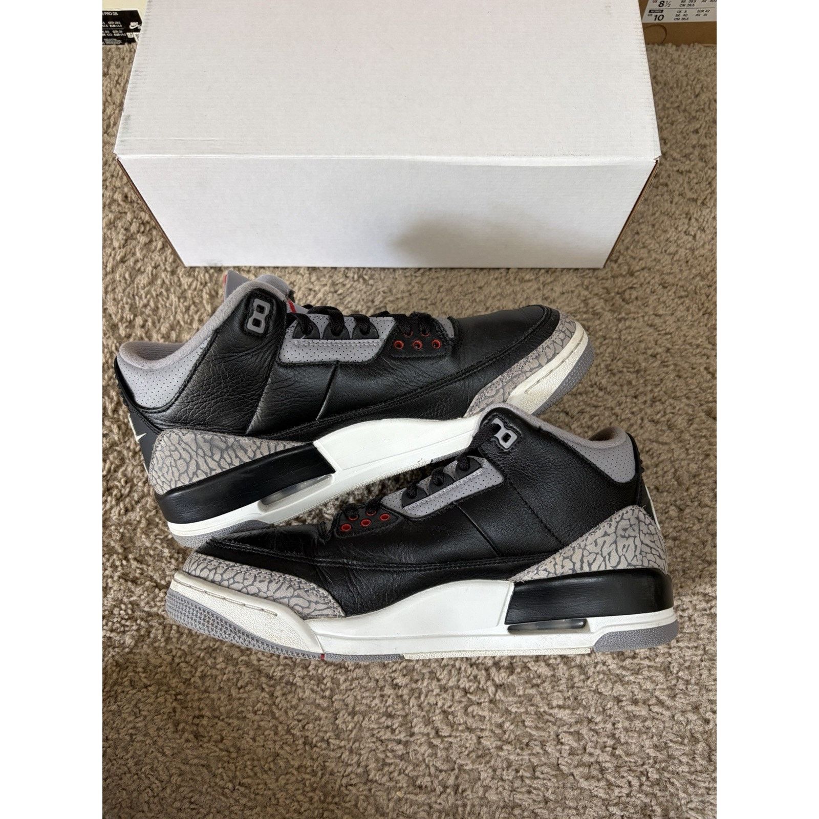 Jordan Brand Size 10 - Jordan 3 Retro OG Black Cement (2024) (DN3707-010) Size US 10 / EU 43 - 3 Thumbnail