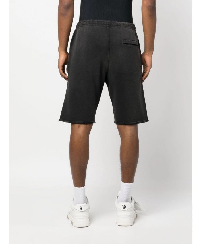 Off-White o1mle0225 Wave Off Sweatshort in Black Size US 34 / EU 50 - 4 Thumbnail